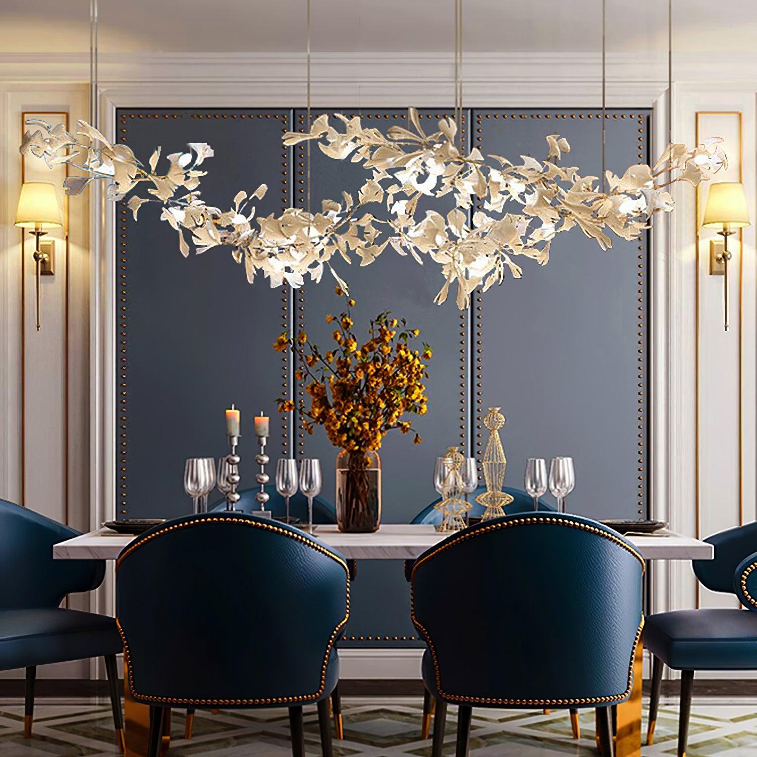 Vashayra Floral Capiz Shell Chandelier-Neutral Decor