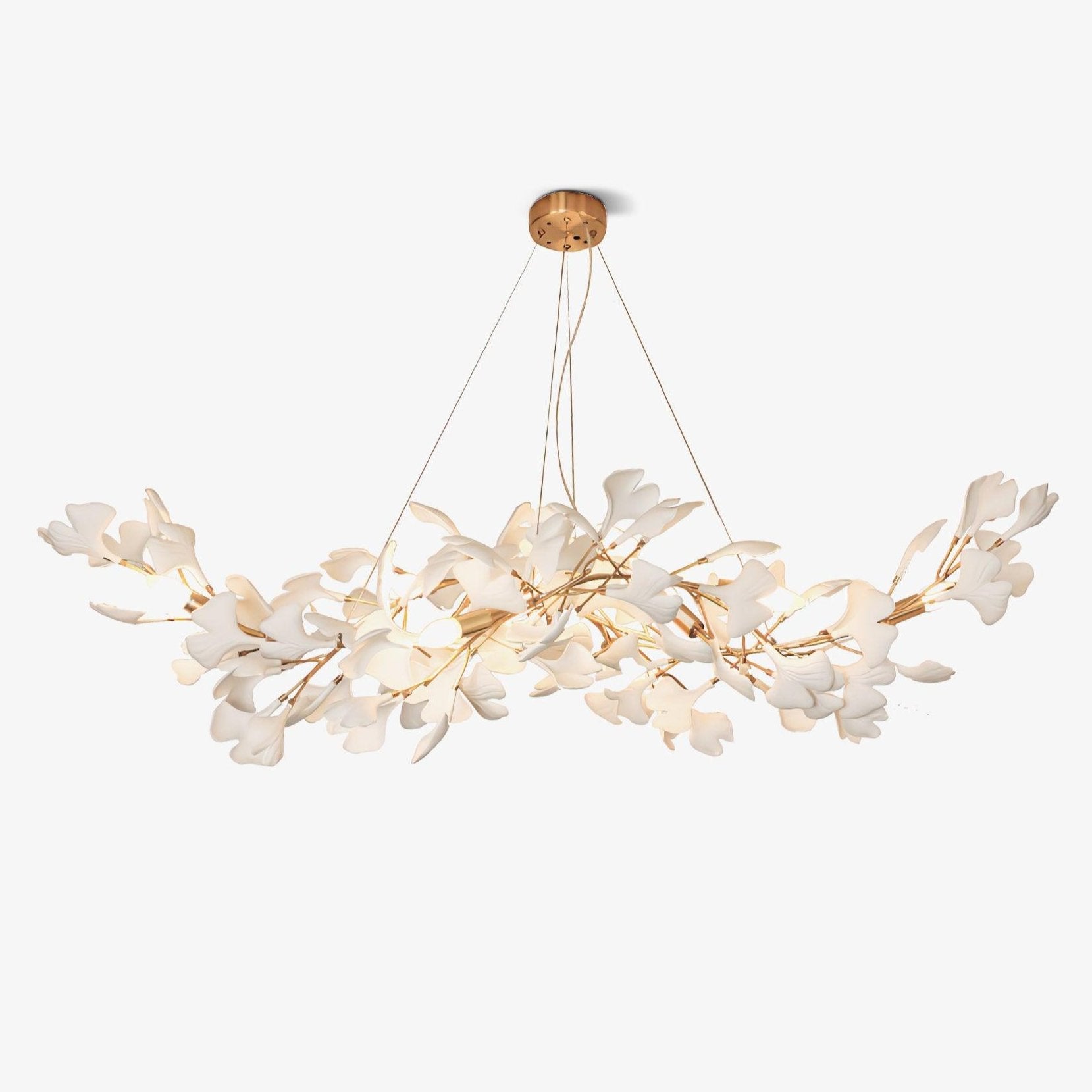 Vashayra Floral Capiz Shell Chandelier-Neutral Decor