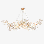 Vashayra Floral Capiz Shell Chandelier-Neutral Decor