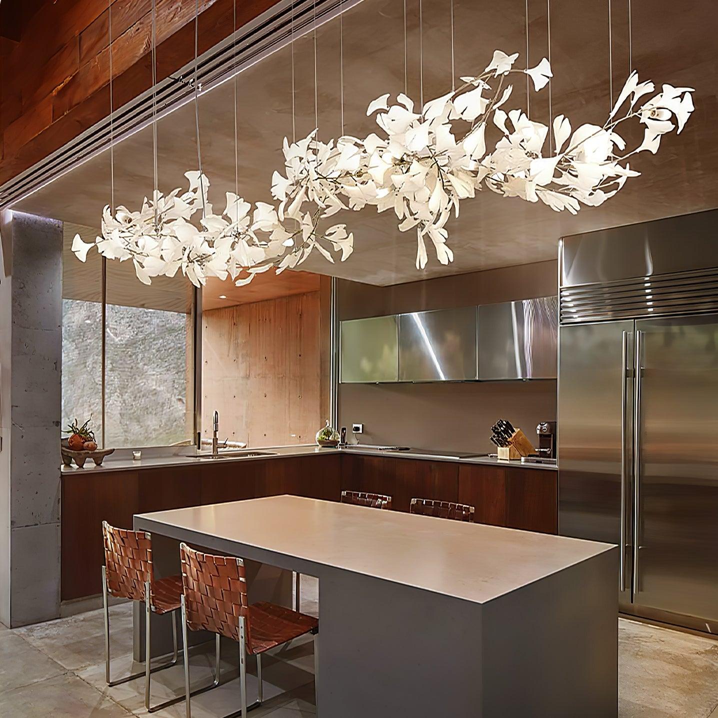 Vashayra Floral Capiz Shell Chandelier-Neutral Decor