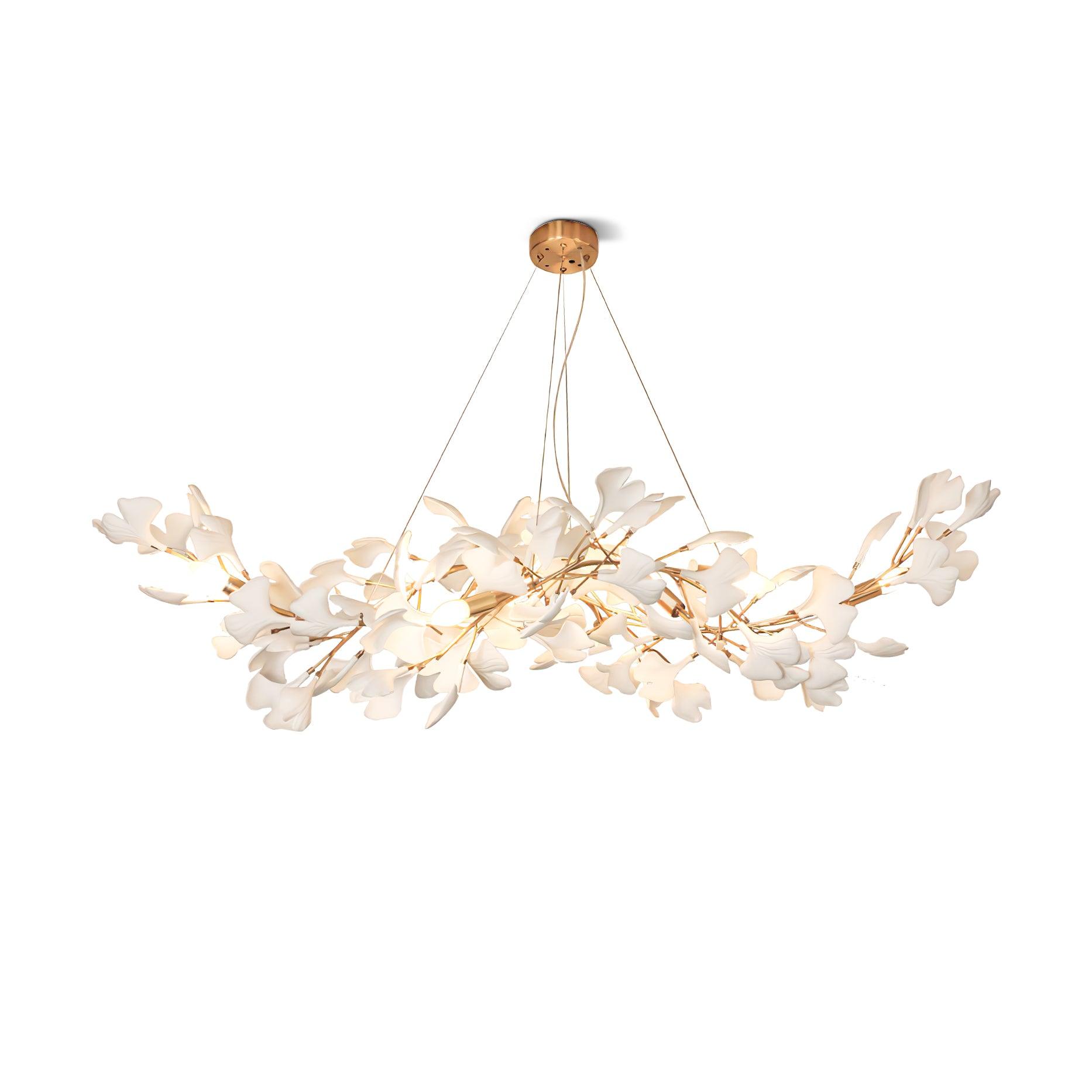 Vashayra Floral Capiz Shell Chandelier-Neutral Decor