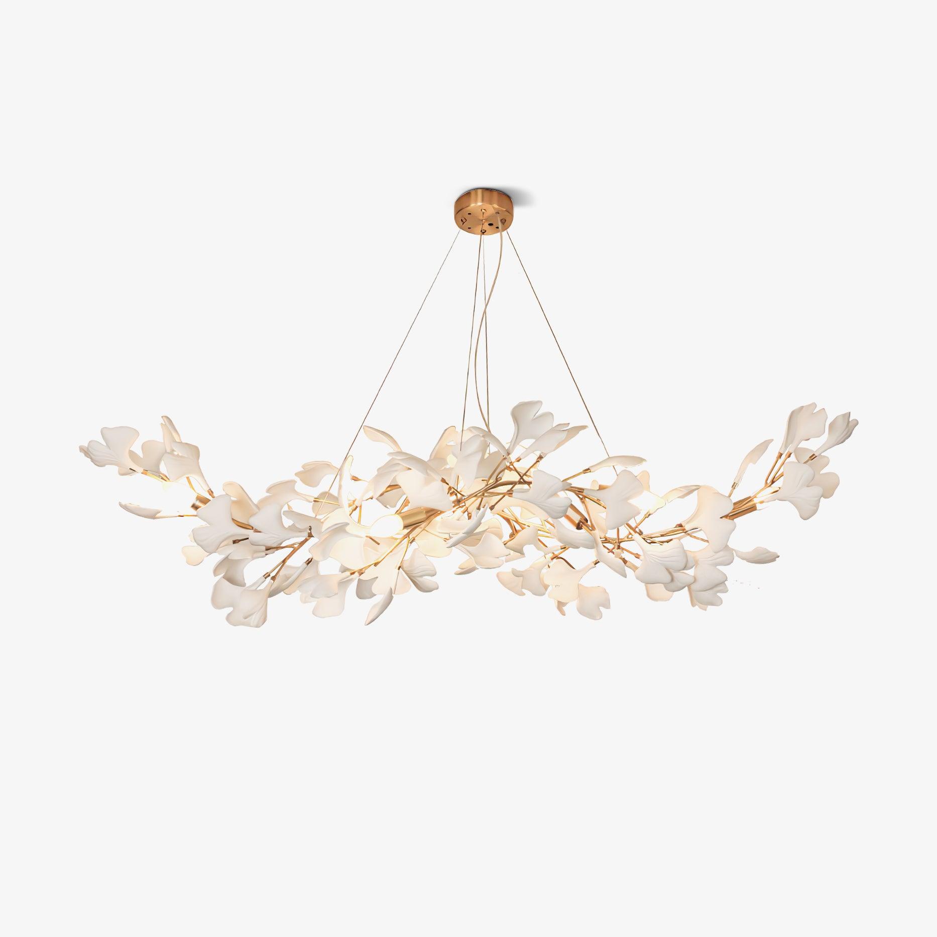 Vashayra Floral Capiz Shell Chandelier-Neutral Decor