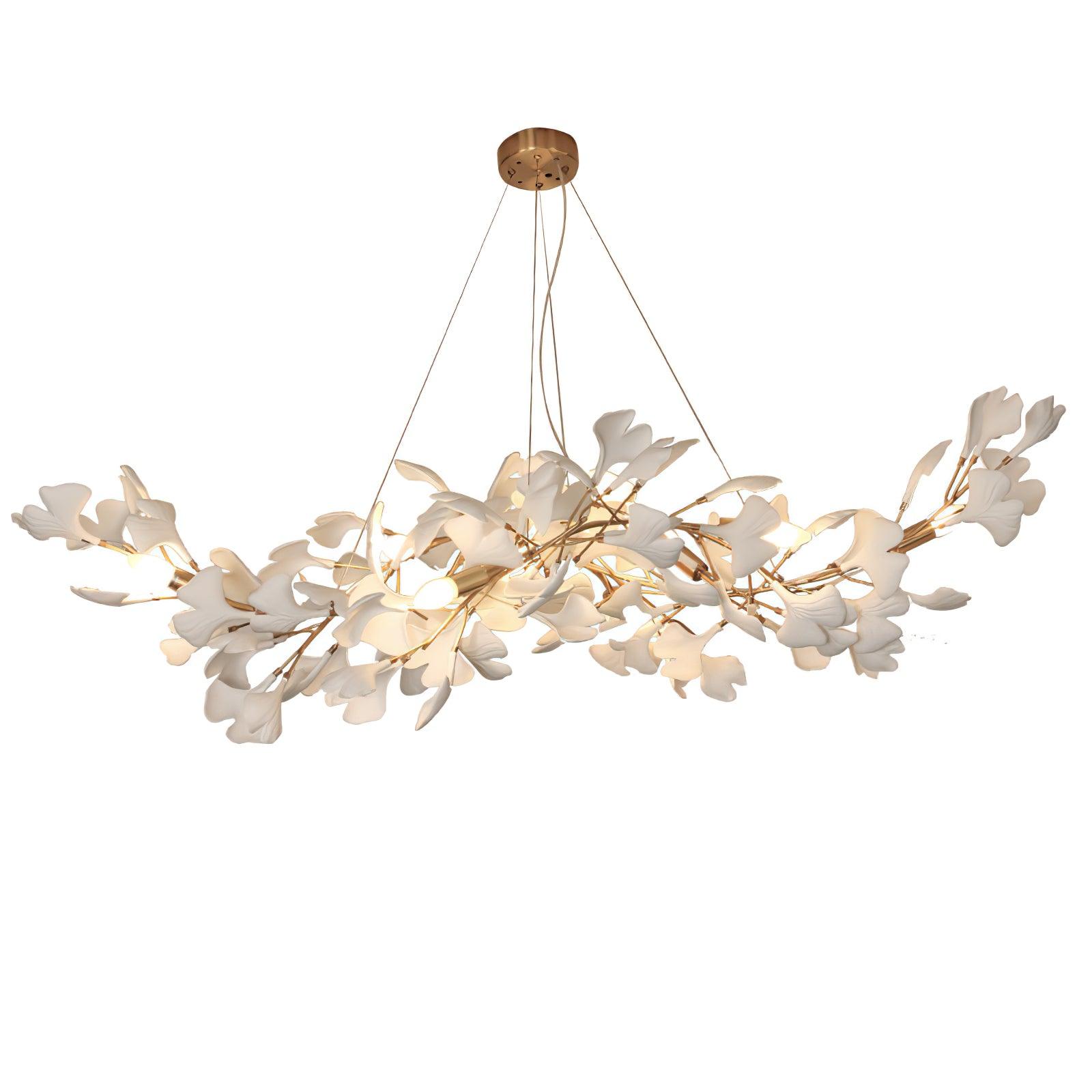 Vashayra Floral Capiz Shell Chandelier-Neutral Decor