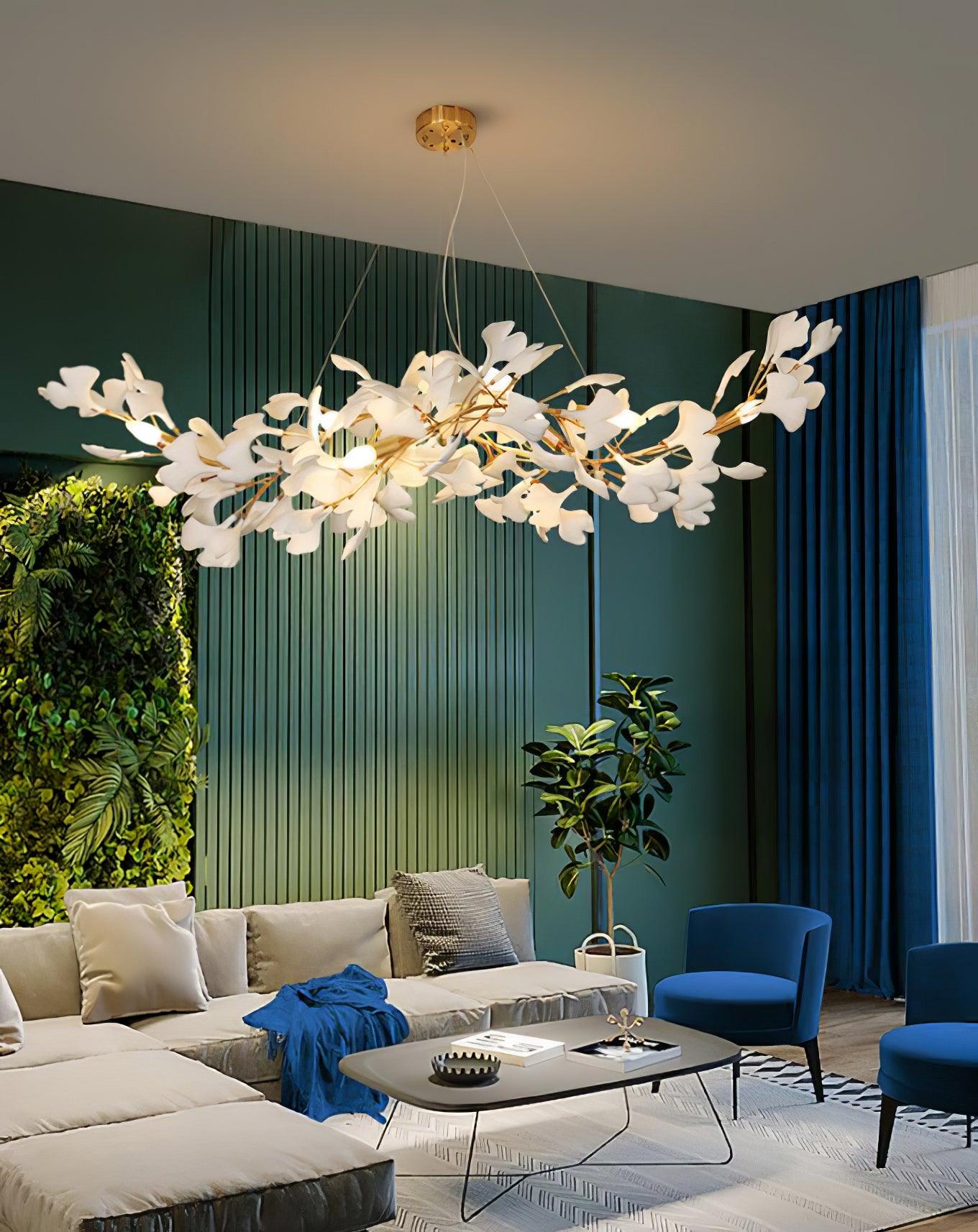 Vashayra Floral Capiz Shell Chandelier-Neutral Decor