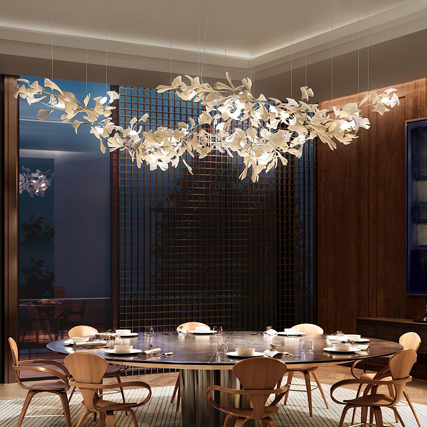 Vashayra Floral Capiz Shell Chandelier-Neutral Decor
