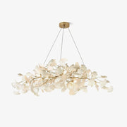 Lustra Chandelier Ceramic Gingko Petal Gold-Neutral Decor