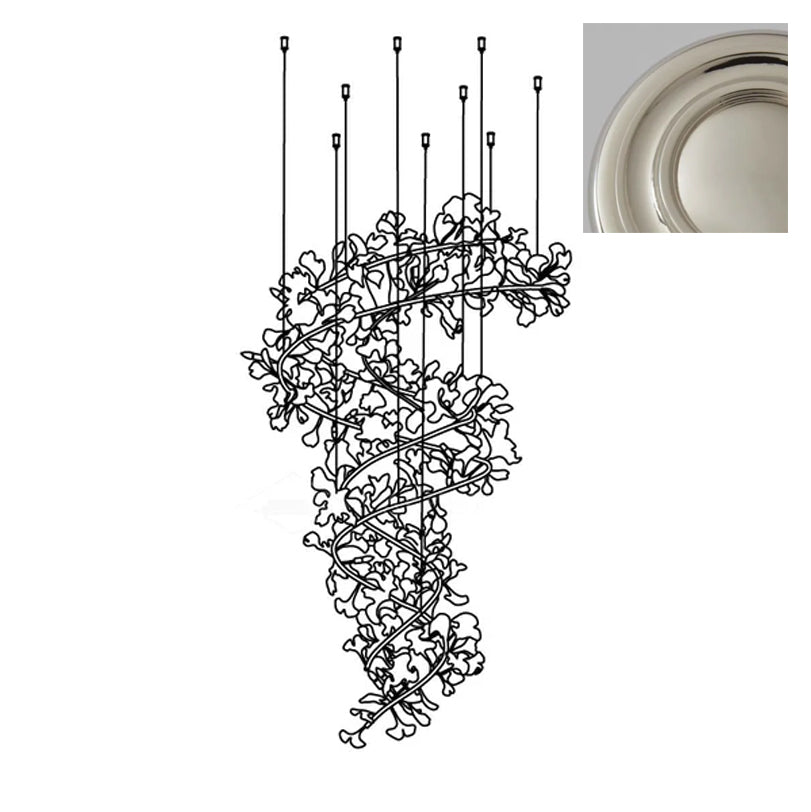 Eloria Cascading Floral Spiral Chandelier
