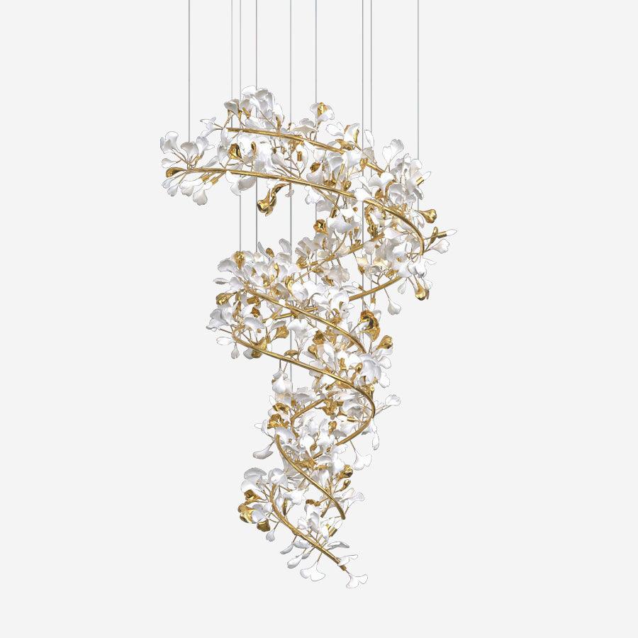 Eloria Cascading Floral Spiral Chandelier