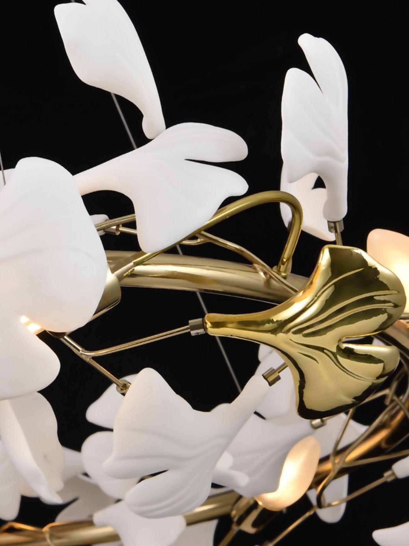 Eloria Cascading Floral Spiral Chandelier