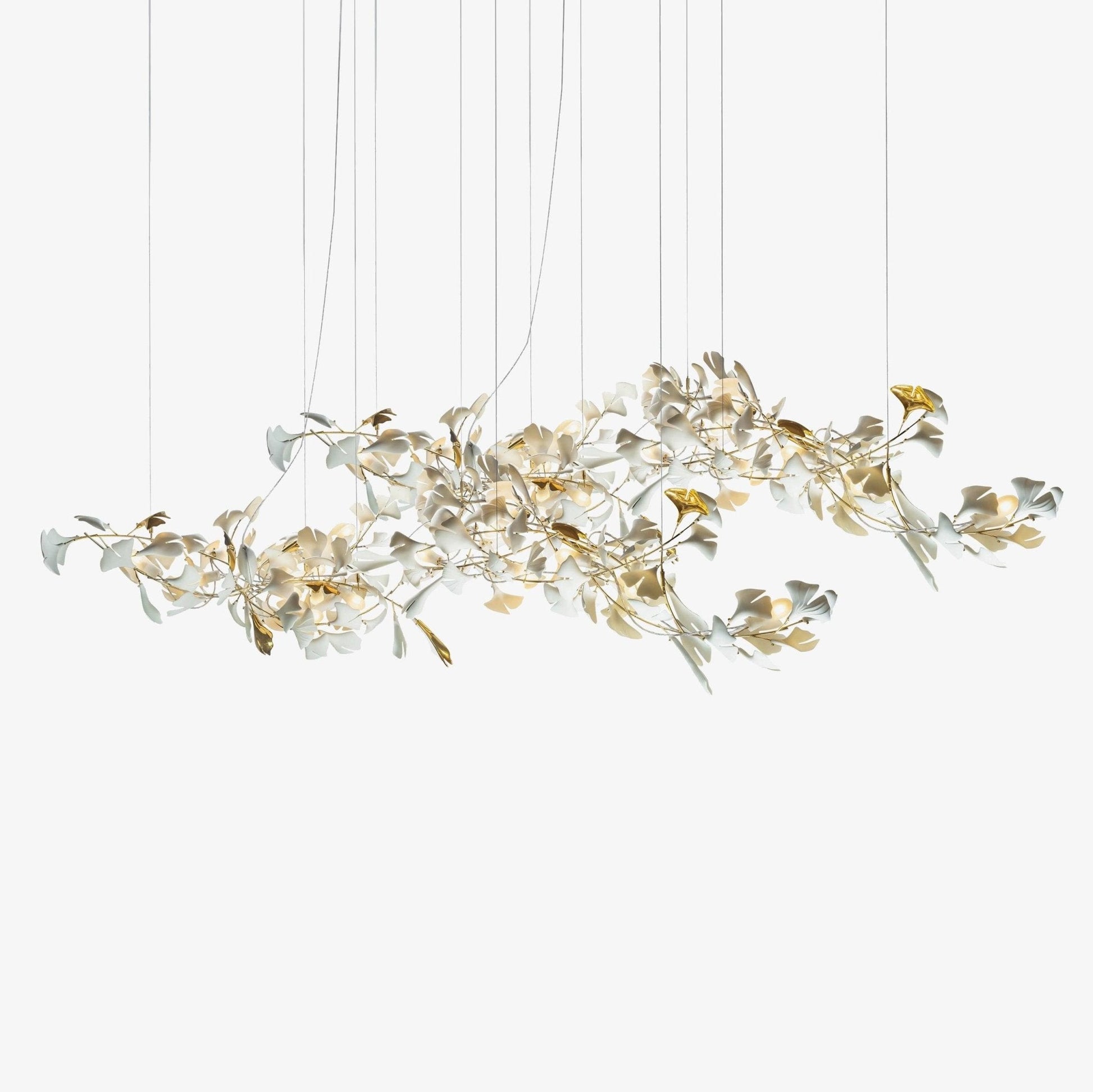 Barvel Leaves Combination Gingko Ceramics Chandeliers-Neutral Decor