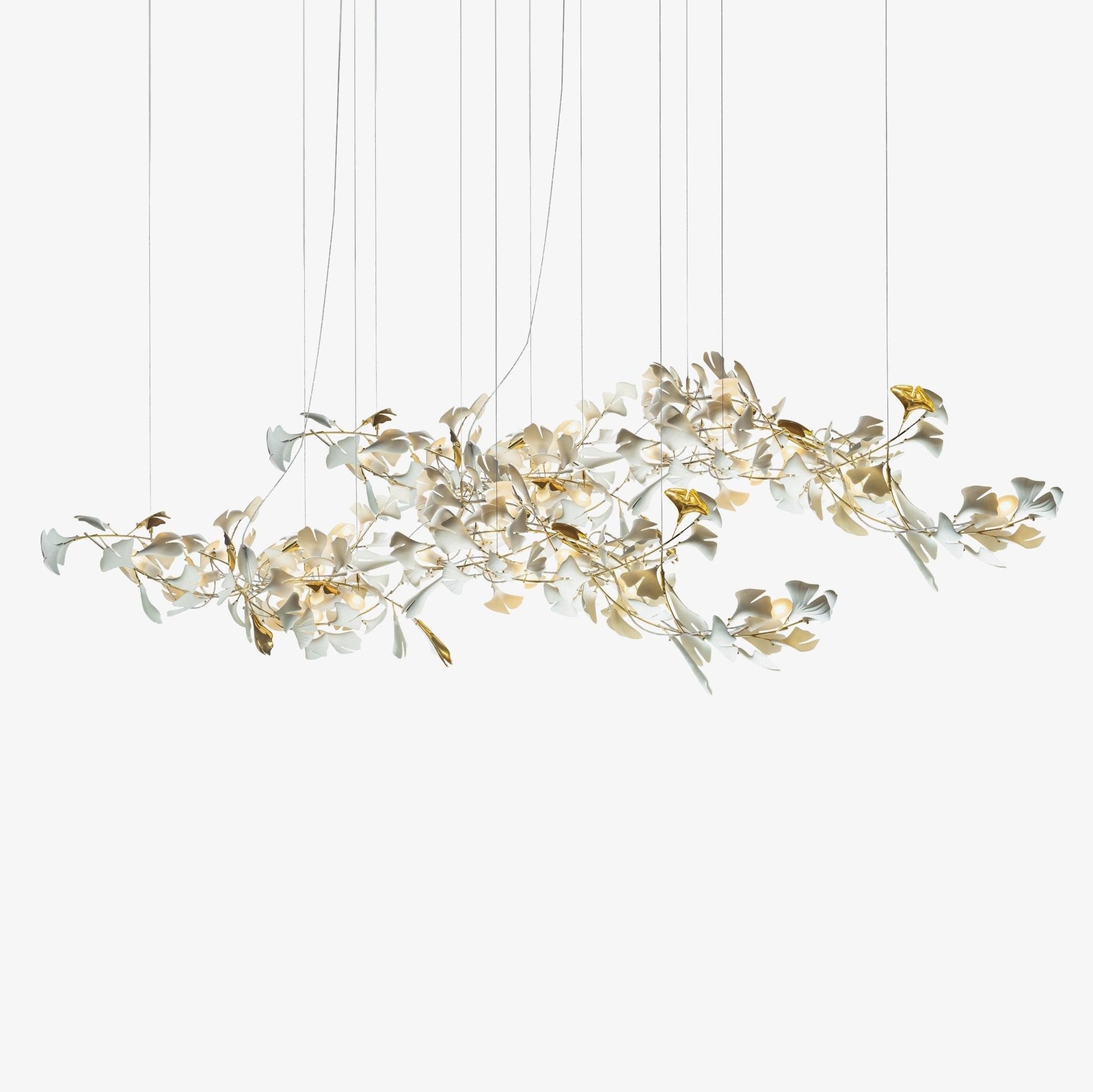 Barvel Leaves Combination Gingko Ceramics Chandeliers-Neutral Decor