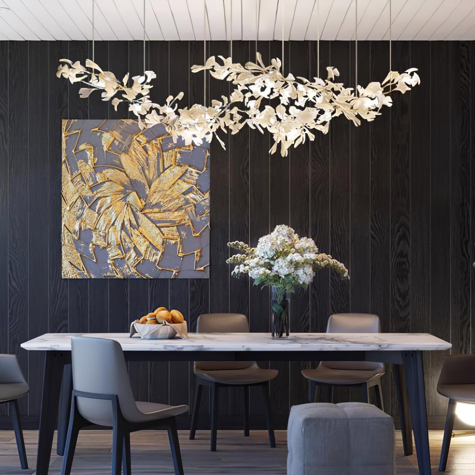Elorus Double Layer Combination Gingko Chandelier-Neutral Decor