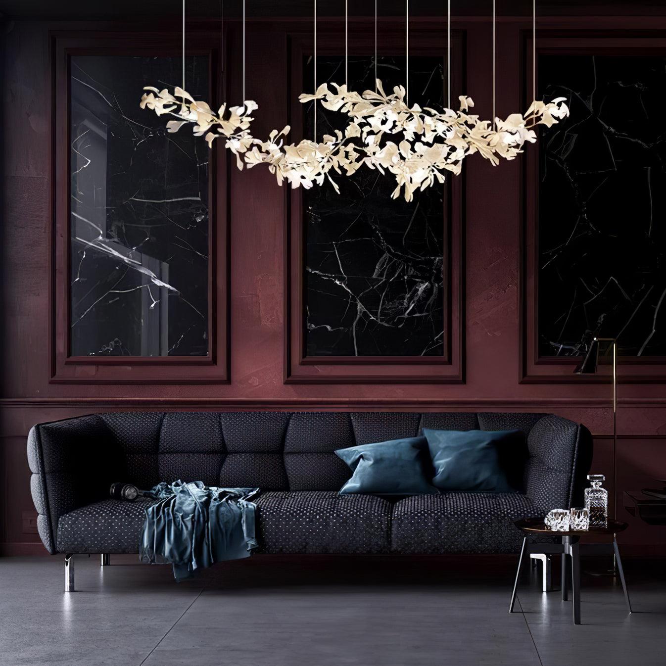 Elorus Double Layer Combination Gingko Chandelier-Neutral Decor