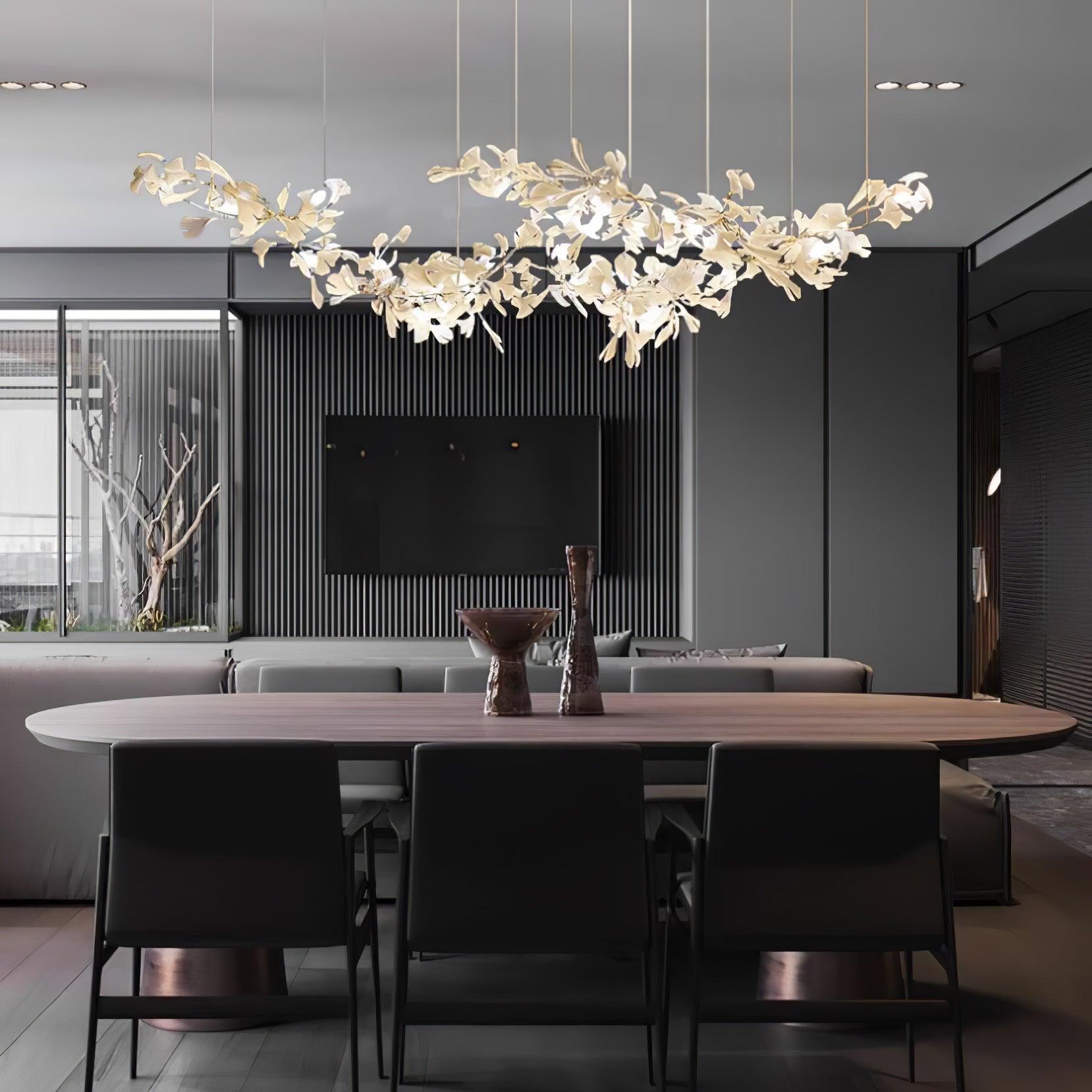 Double Layer Combination Gingko Chandelier-Neutral Decor