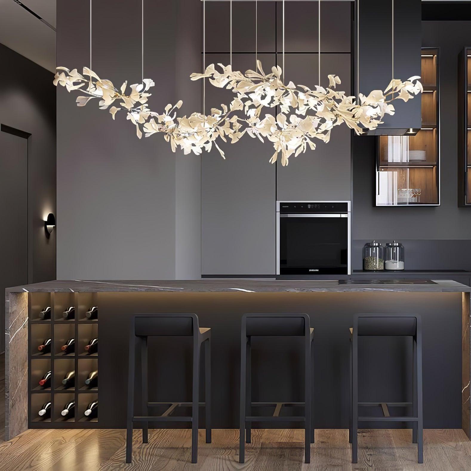 Elorus Double Layer Combination Gingko Chandelier-Neutral Decor
