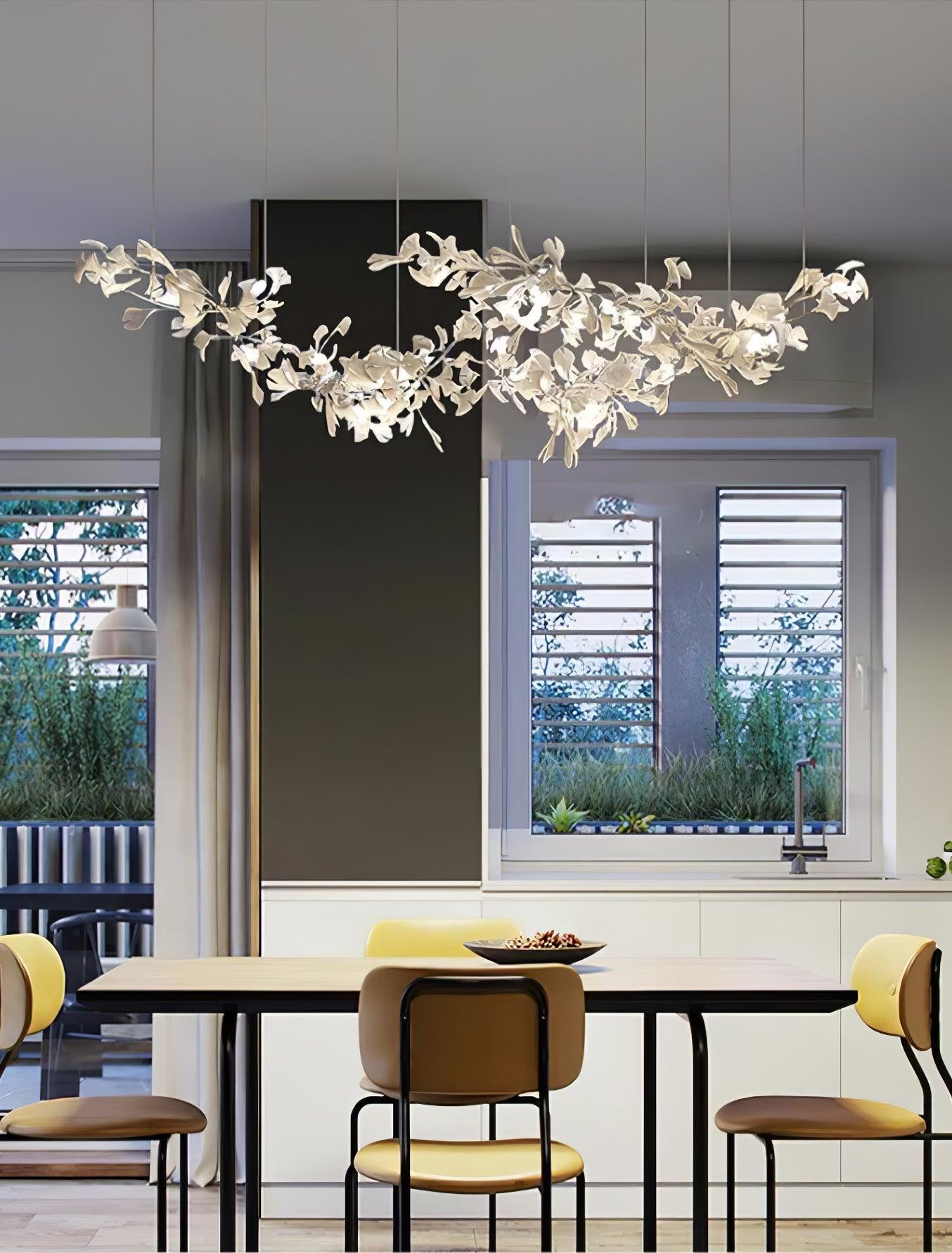 Elorus Double Layer Combination Gingko Chandelier-Neutral Decor