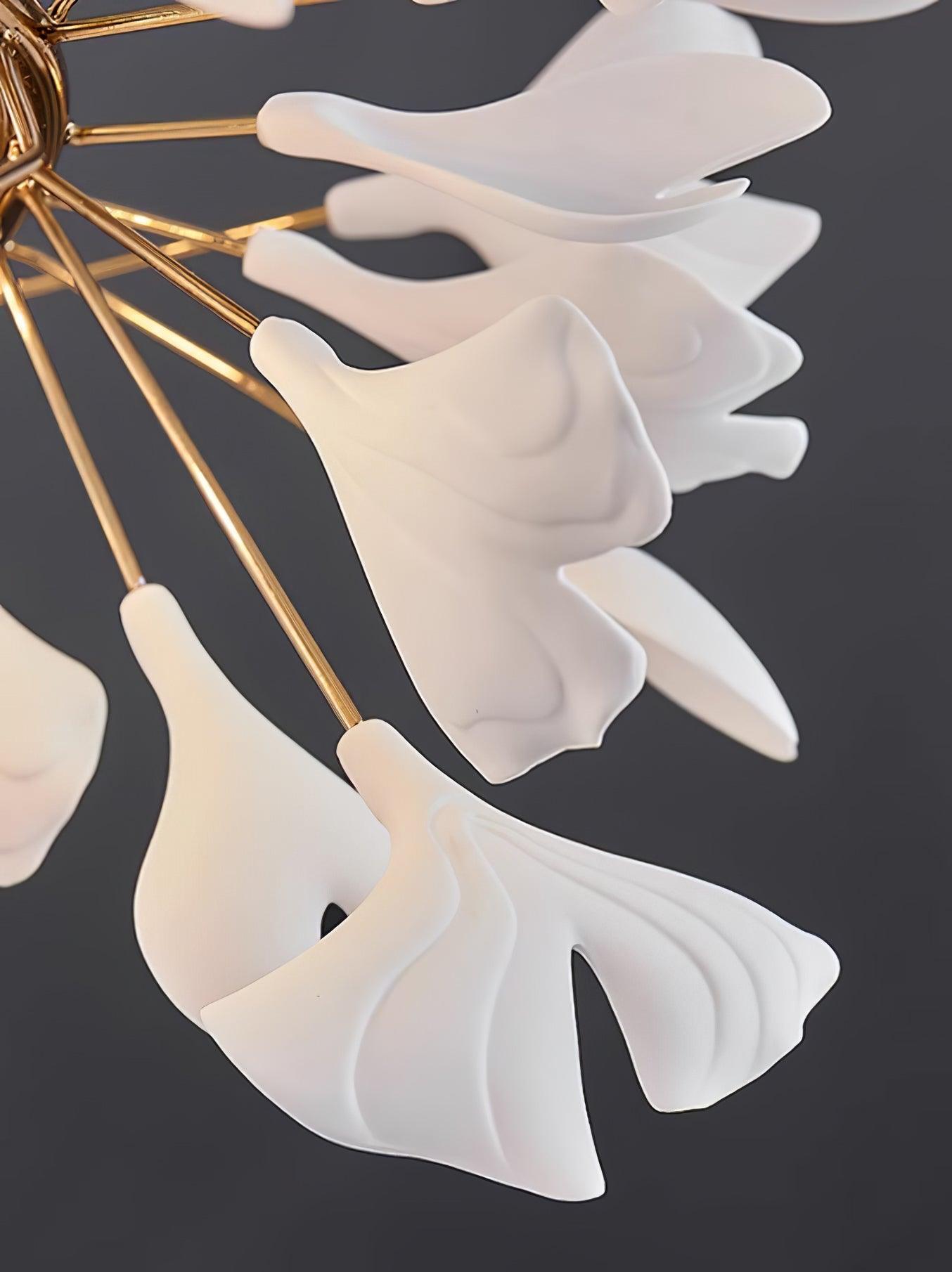 Elorus Double Layer Combination Gingko Chandelier-Neutral Decor