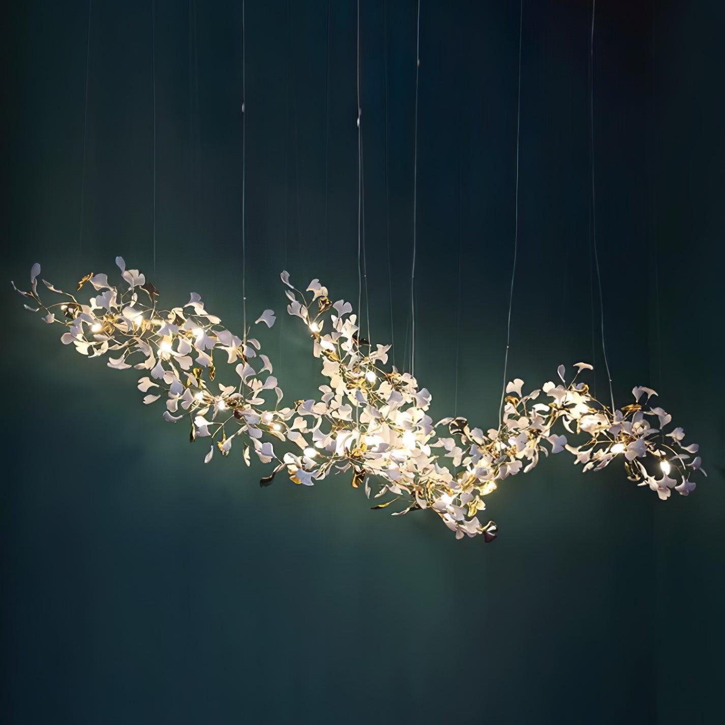 Barvel Leaves Combination Gingko Ceramics Chandeliers-Neutral Decor