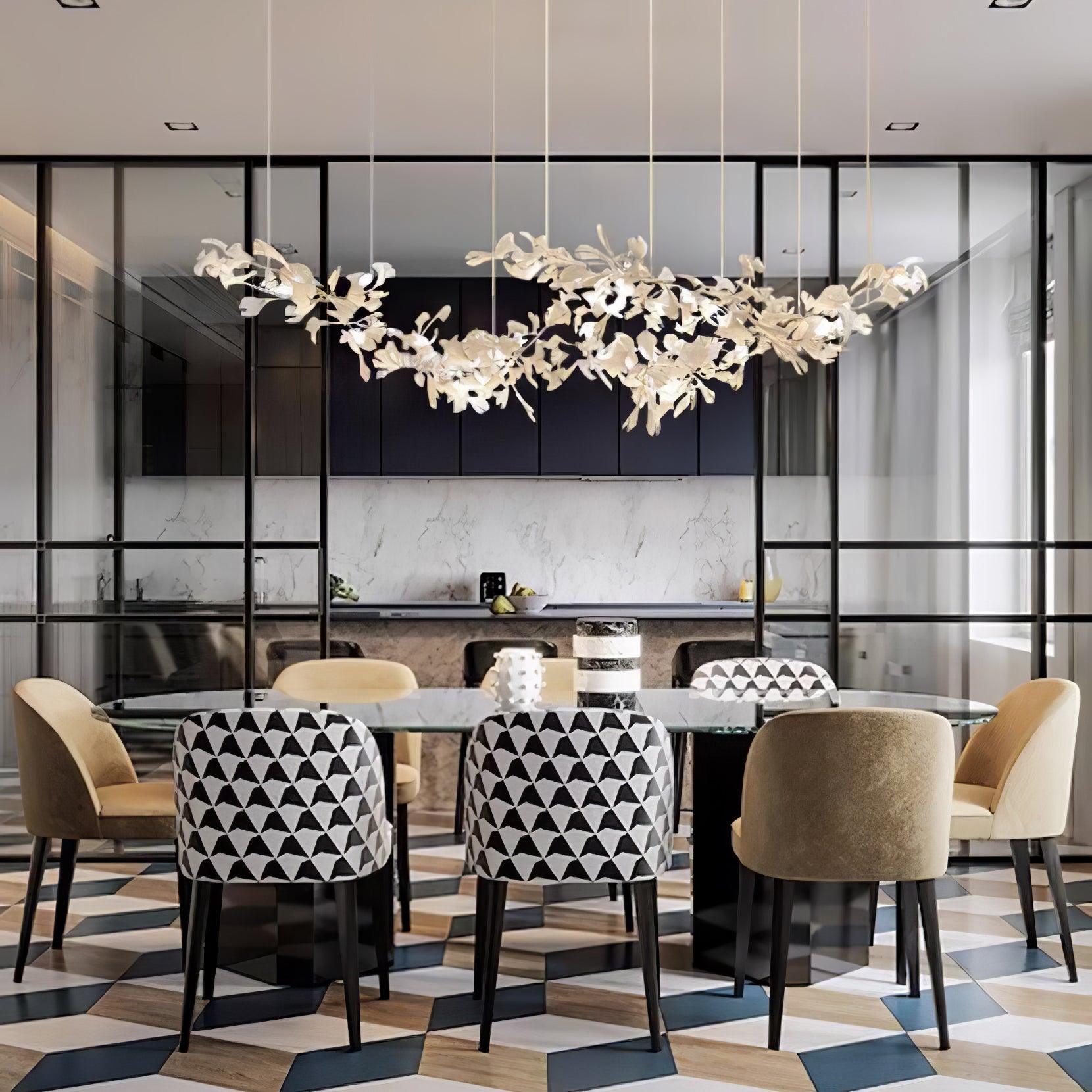 Elorus Double Layer Combination Gingko Chandelier-Neutral Decor