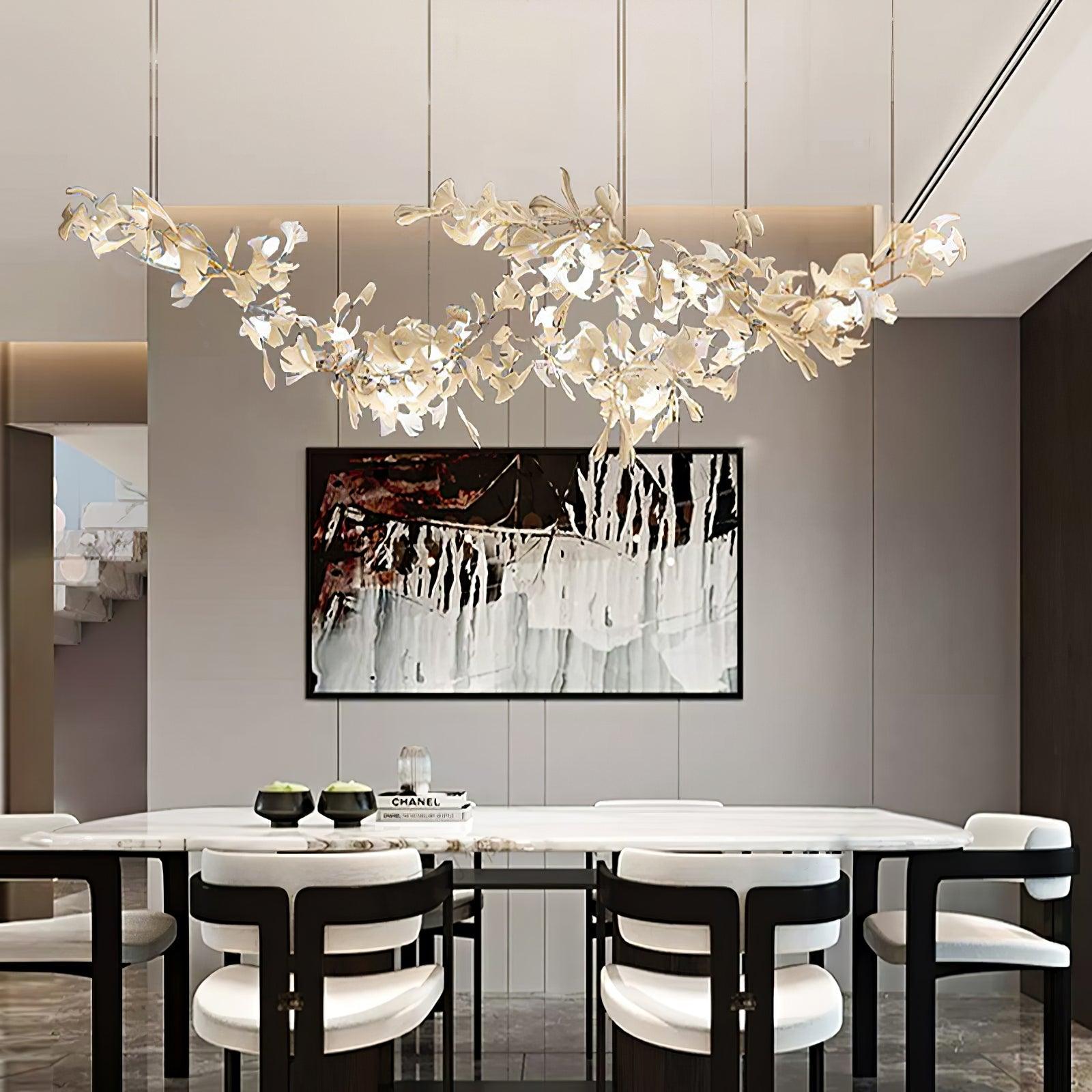 Double Layer Combination Gingko Chandelier-Neutral Decor