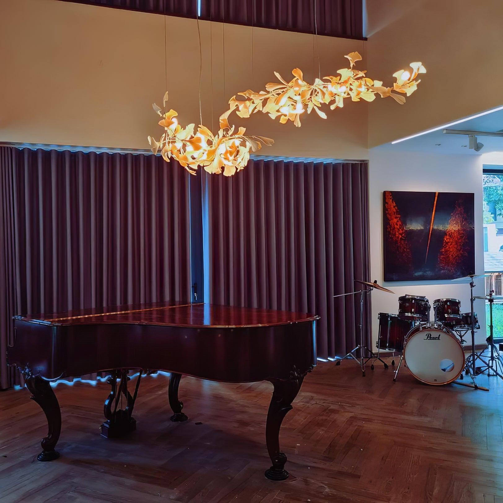 Barvel Leaves Combination Gingko Ceramics Chandeliers-Neutral Decor