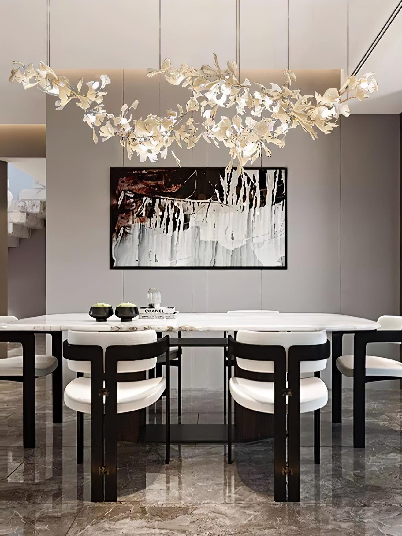 Elorus Double Layer Combination Gingko Chandelier-Neutral Decor