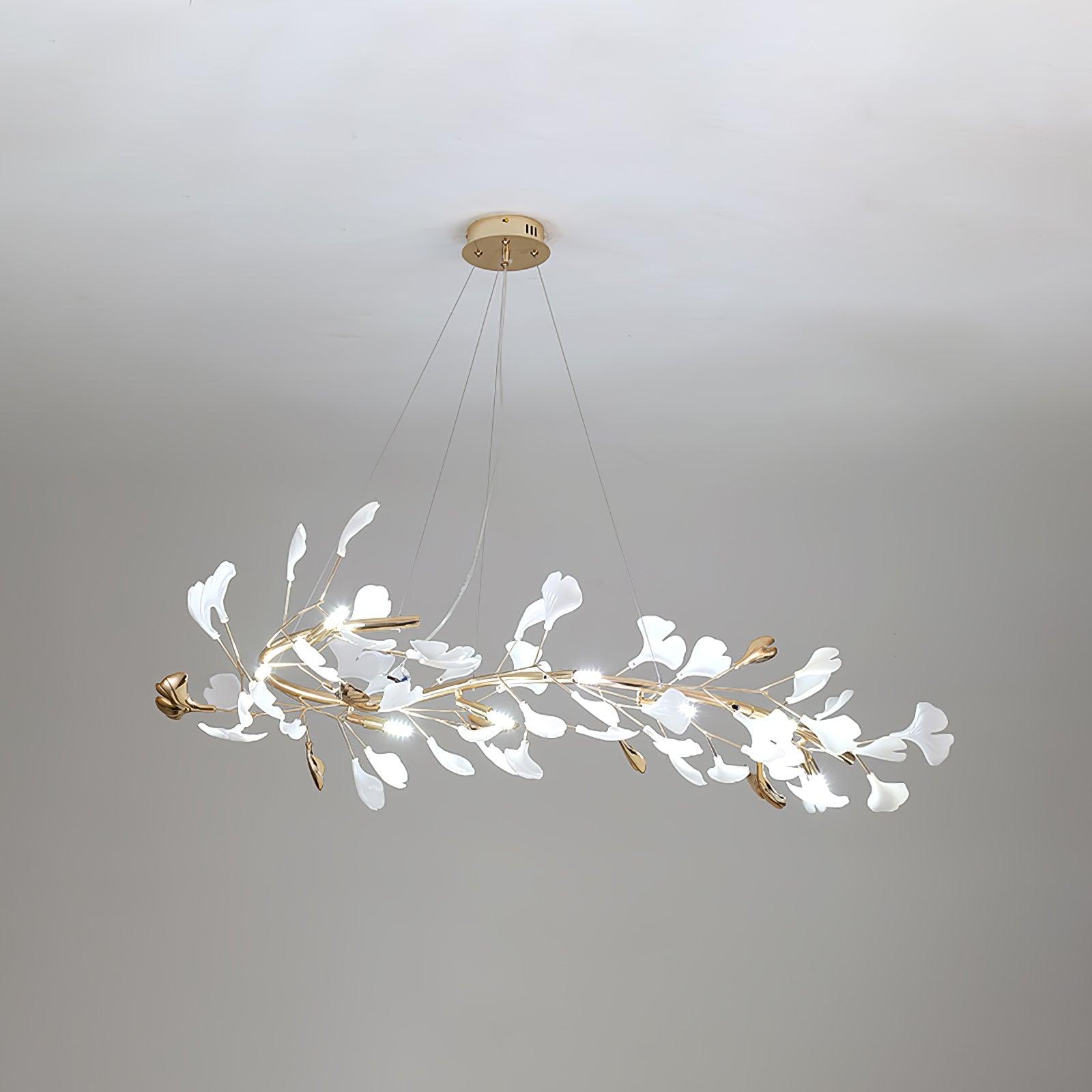 Vixu Postmodern Luxury Gingko Ceramics Chandelier-Neutral Decor