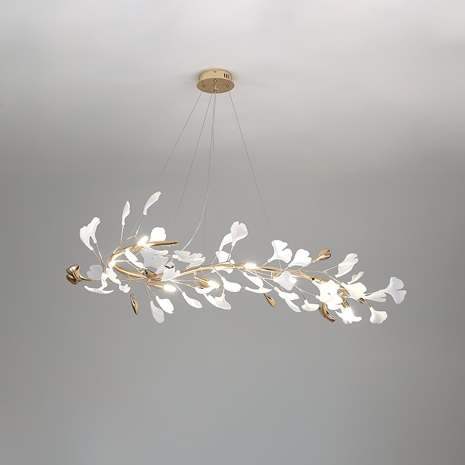 Vixu Postmodern Luxury Gingko Ceramics Chandelier-Neutral Decor
