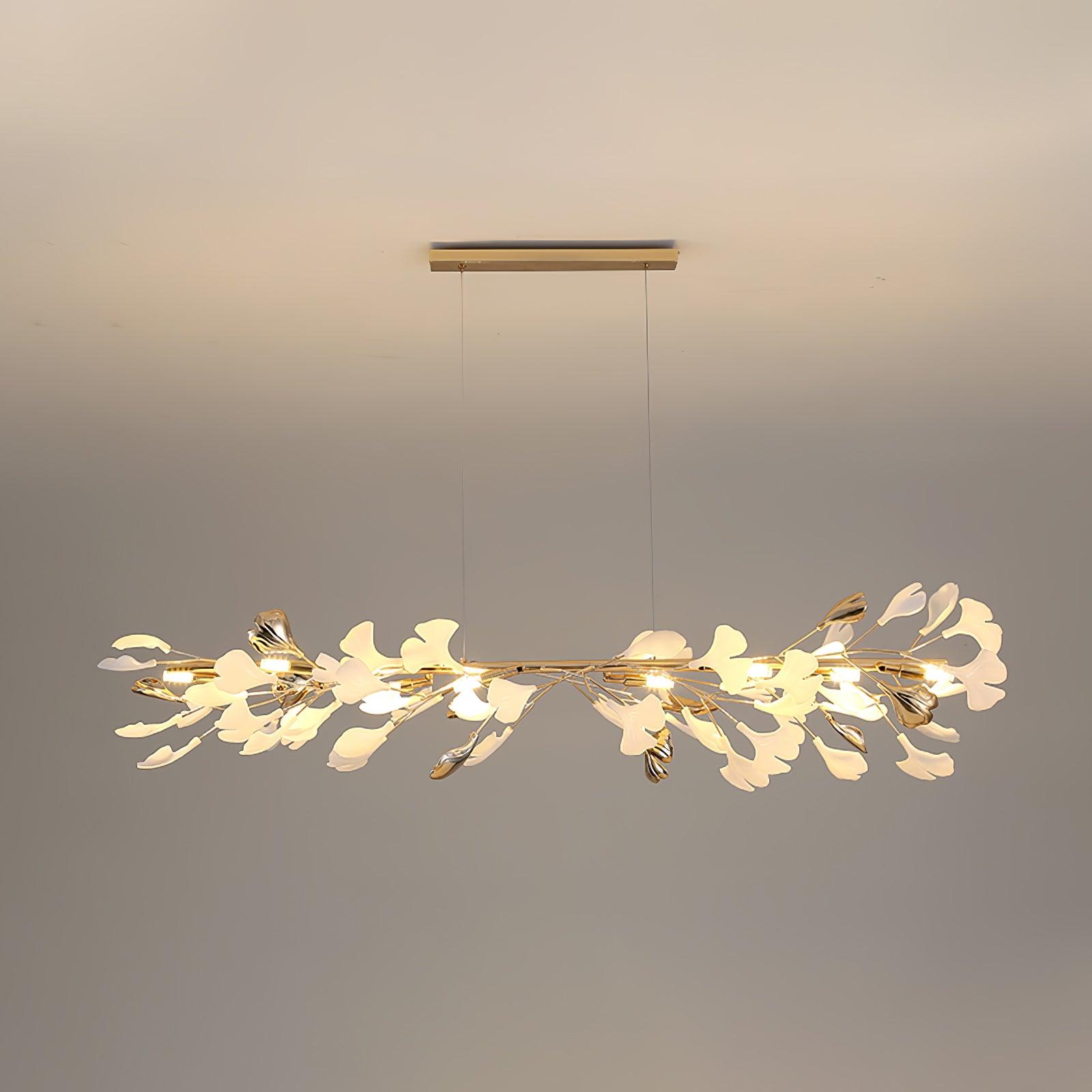 Vixu Postmodern Luxury Gingko Ceramics Chandelier-Neutral Decor