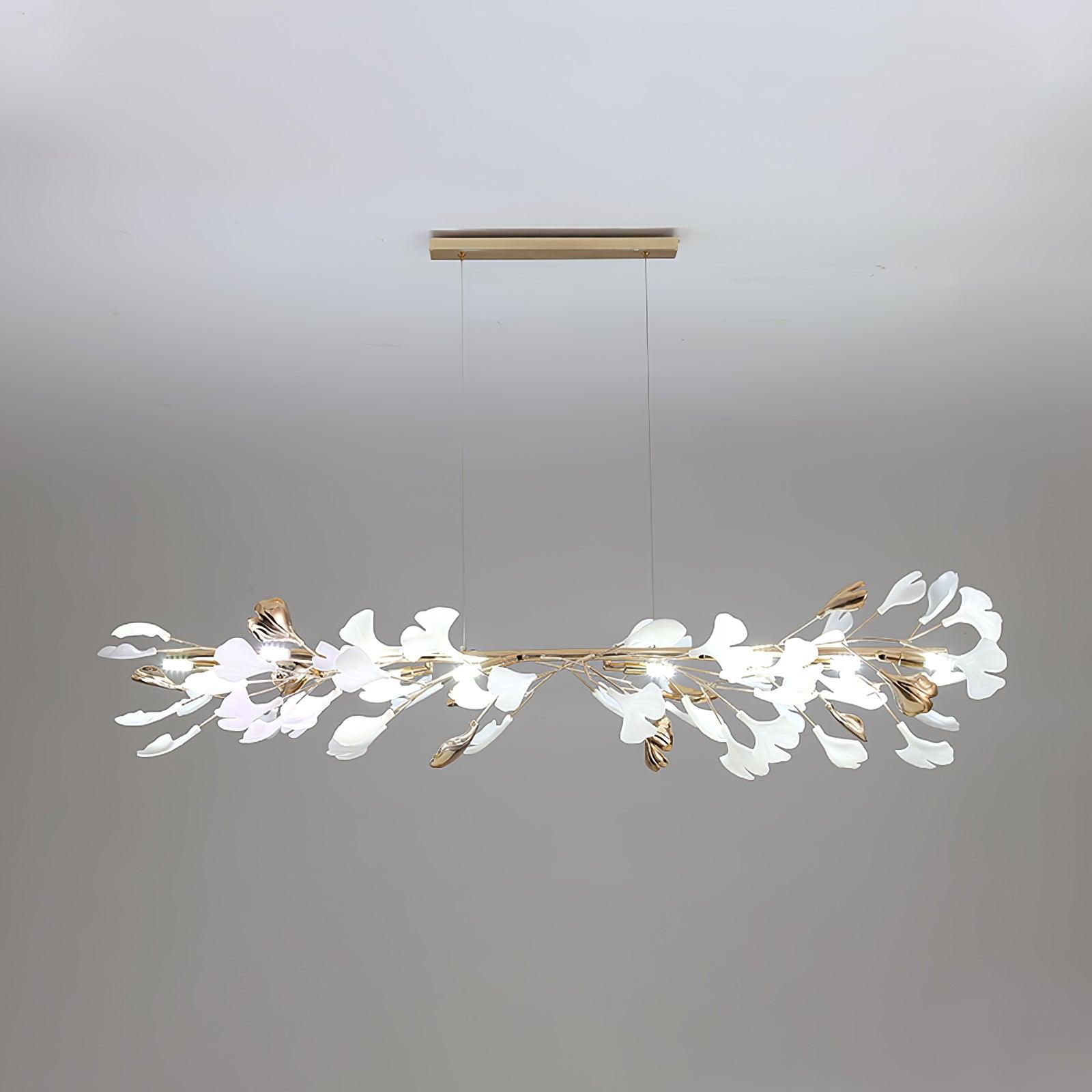 Vixu Postmodern Luxury Gingko Ceramics Chandelier-Neutral Decor