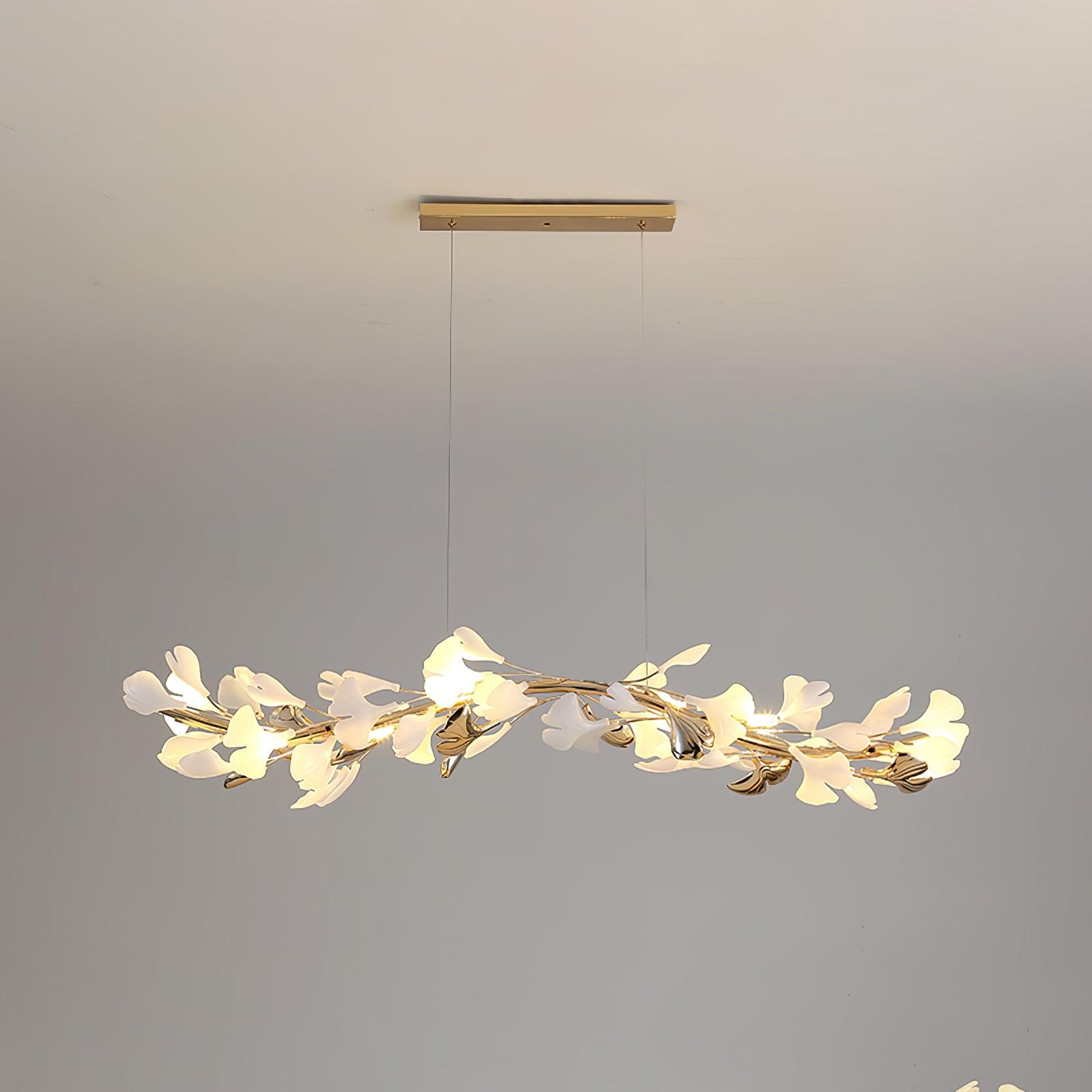 Vixu Postmodern Luxury Gingko Ceramics Chandelier-Neutral Decor