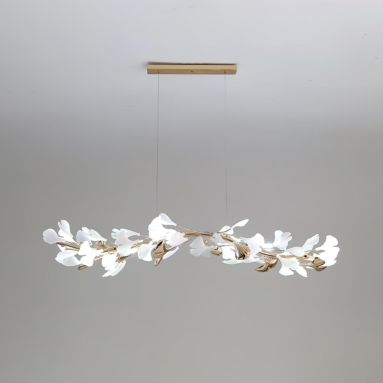 Vixu Postmodern Luxury Gingko Ceramics Chandelier-Neutral Decor