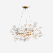 Chandelier White Ceramic Ginkgo Petals  U
