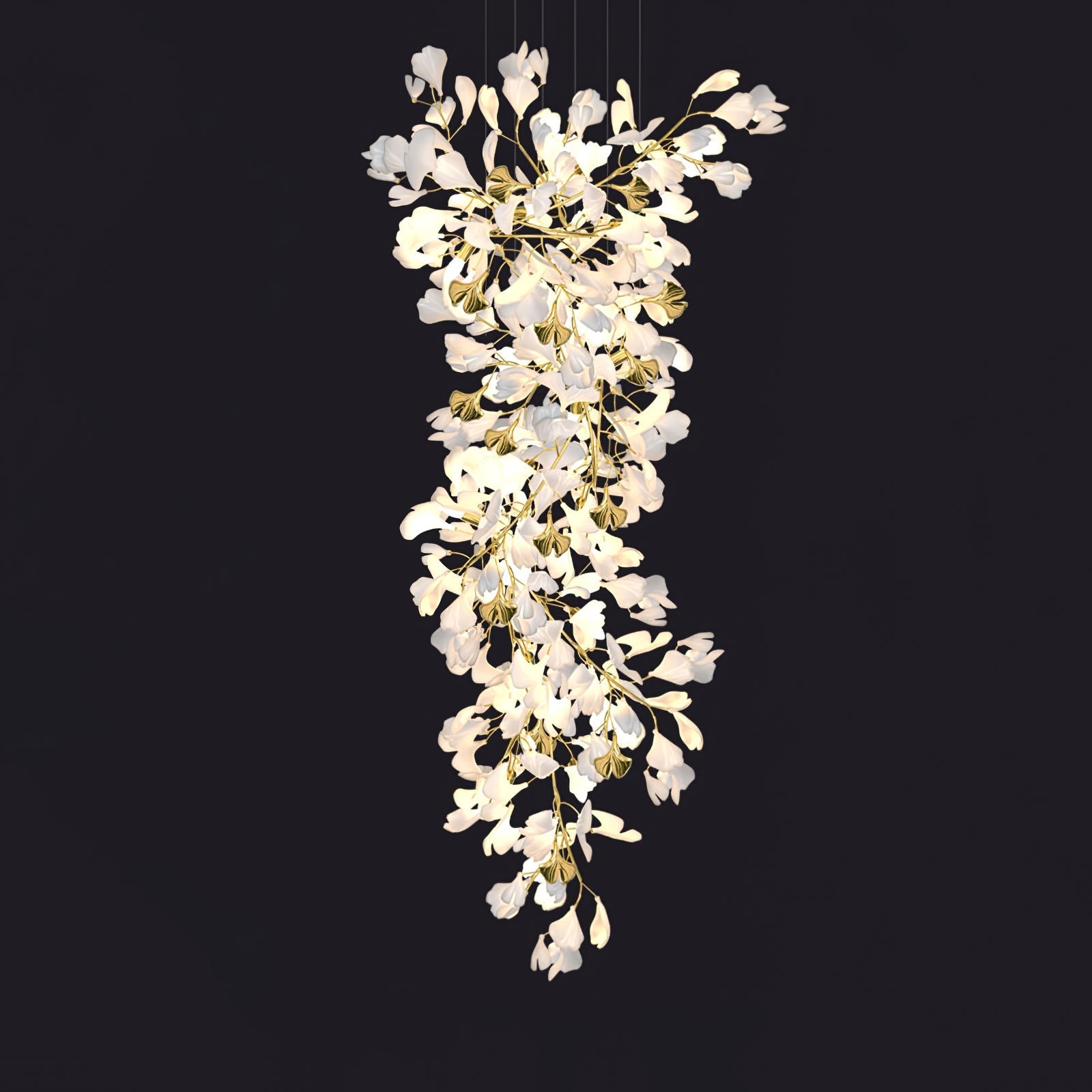 Ilvyniel Gingko Chandelier-Neutral Decor