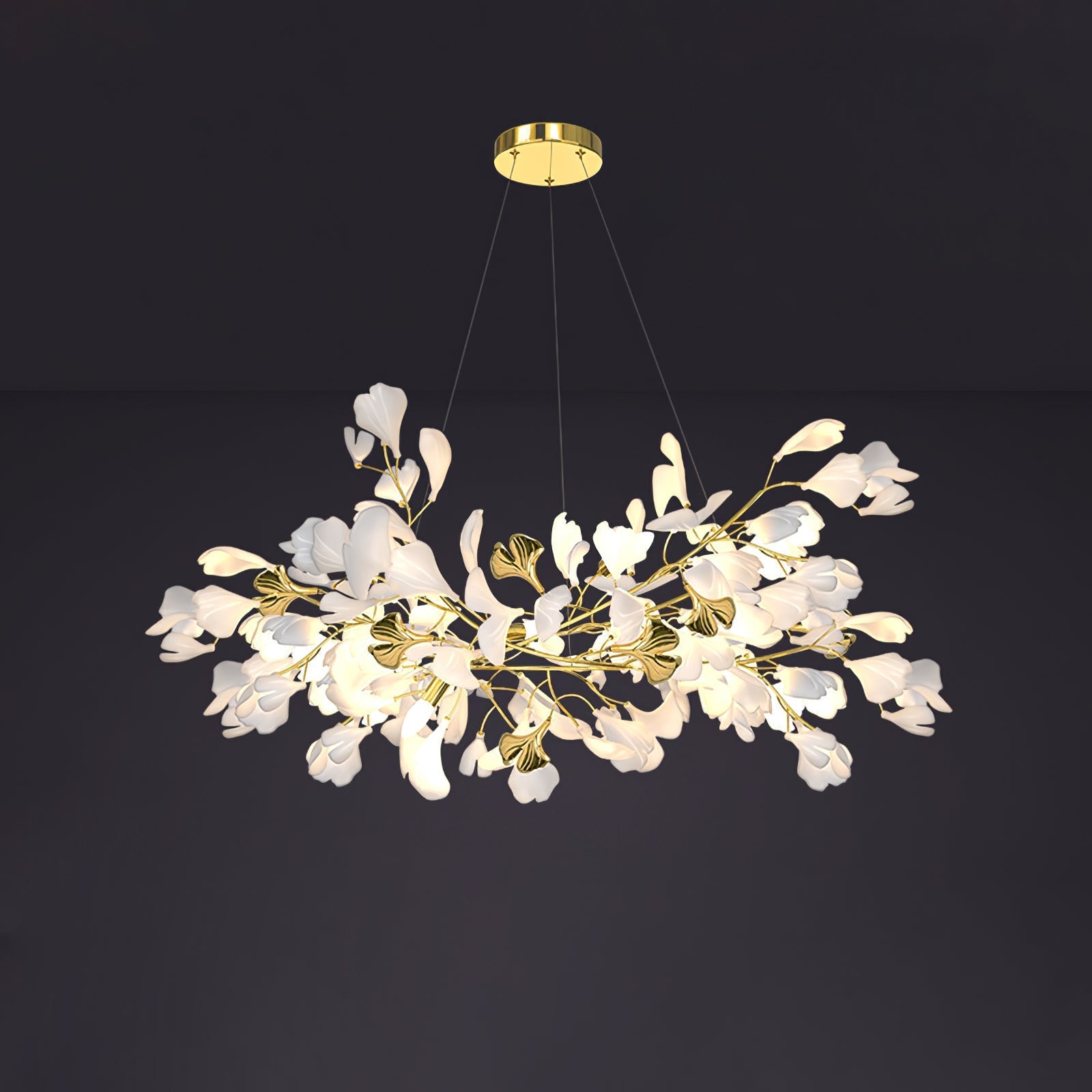 Ilvyniel Gingko Chandelier-Neutral Decor