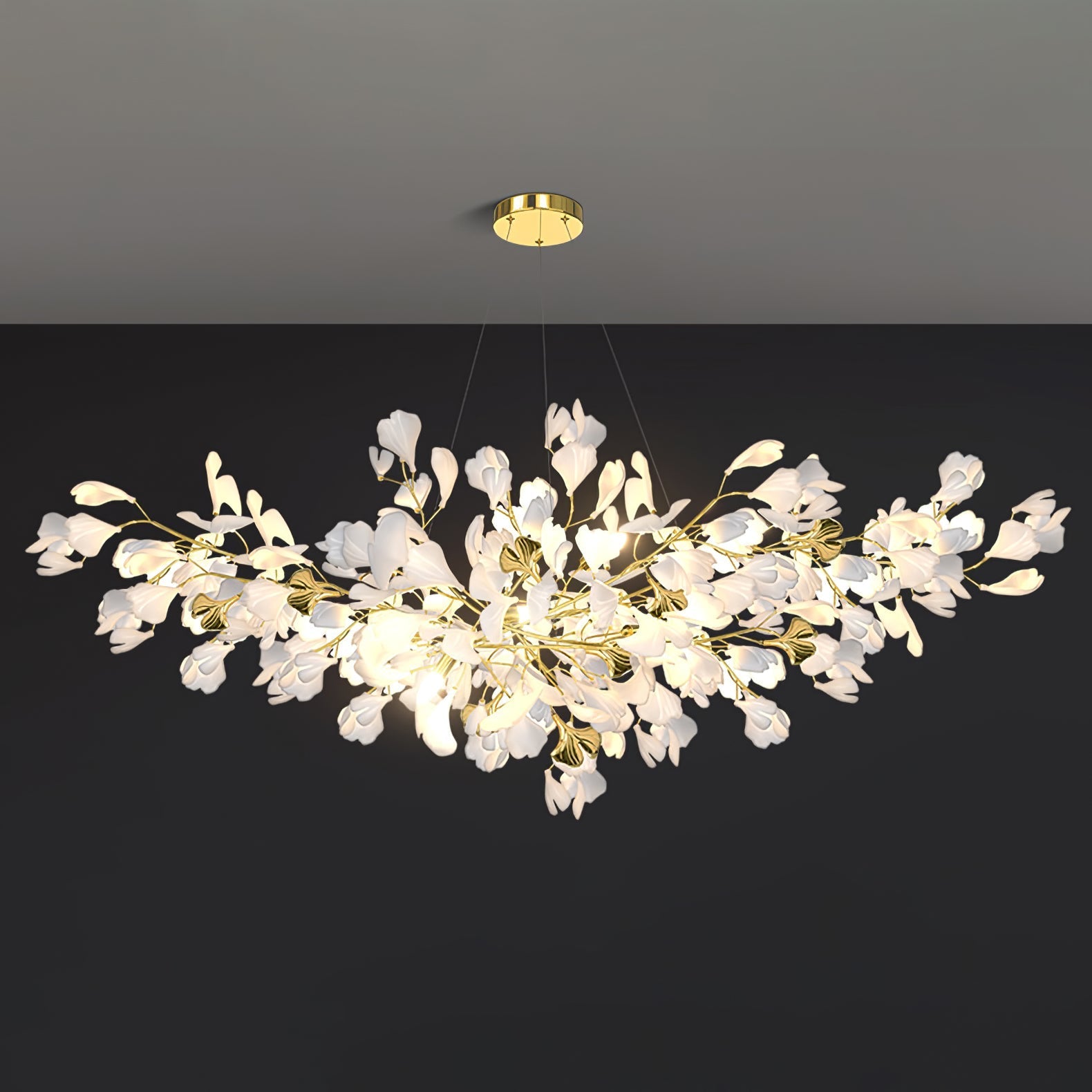 Ilvyniel Gingko Chandelier-Neutral Decor