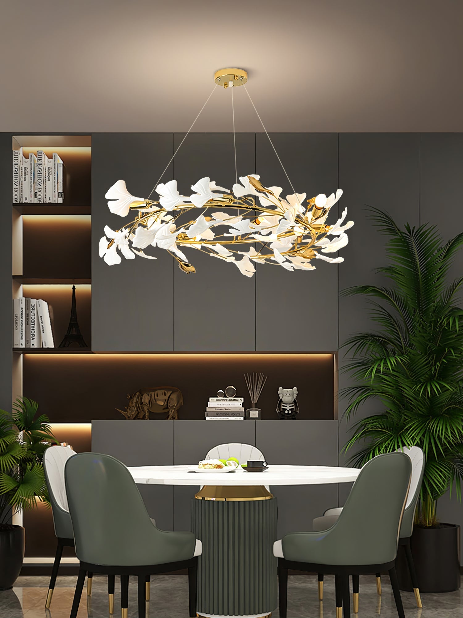 Ilvyniel Gingko Chandelier-Neutral Decor