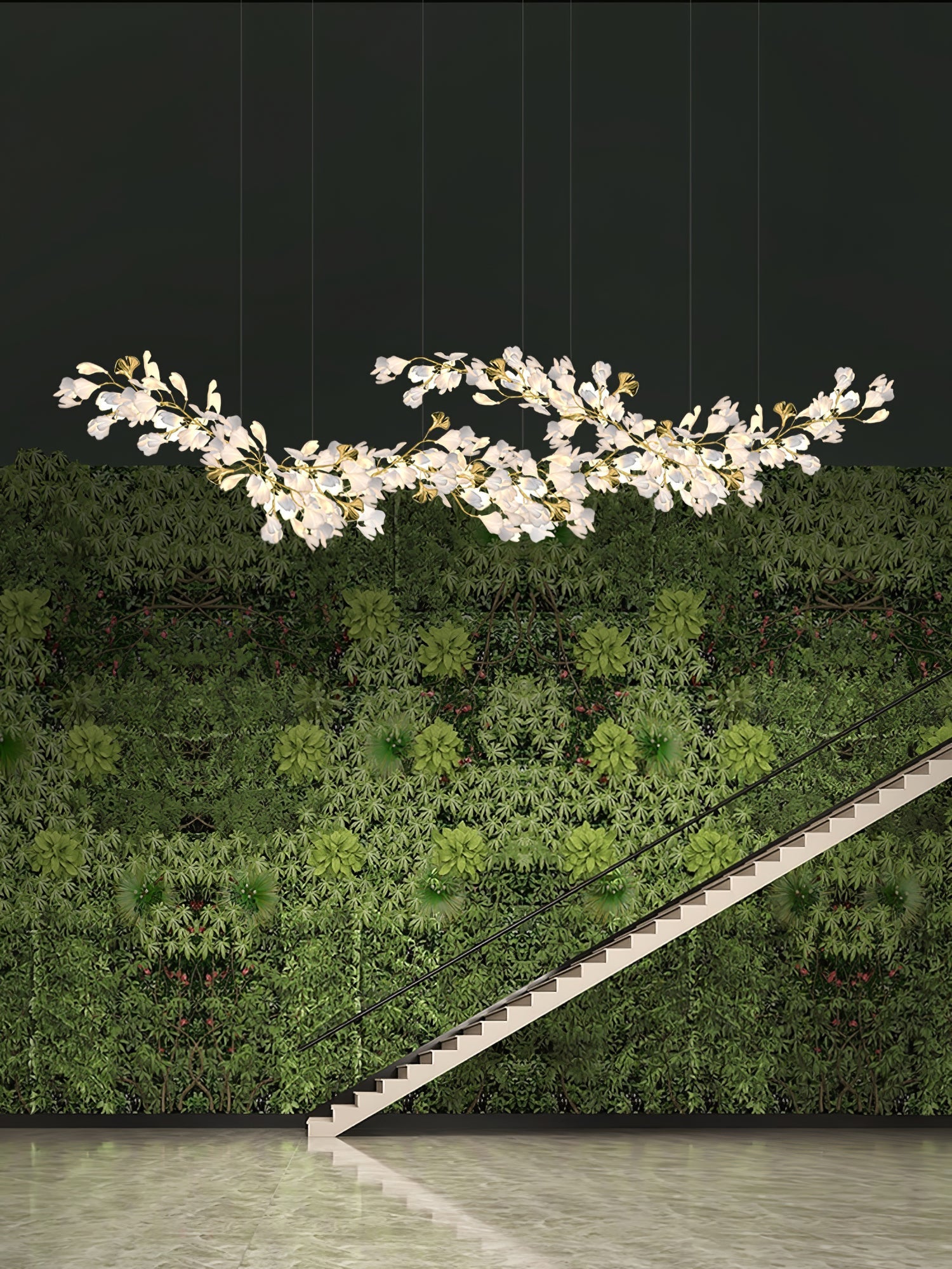 Ilvyniel Gingko Chandelier-Neutral Decor