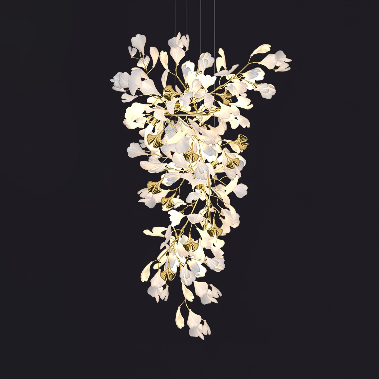 Ilvyniel Gingko Chandelier-Neutral Decor