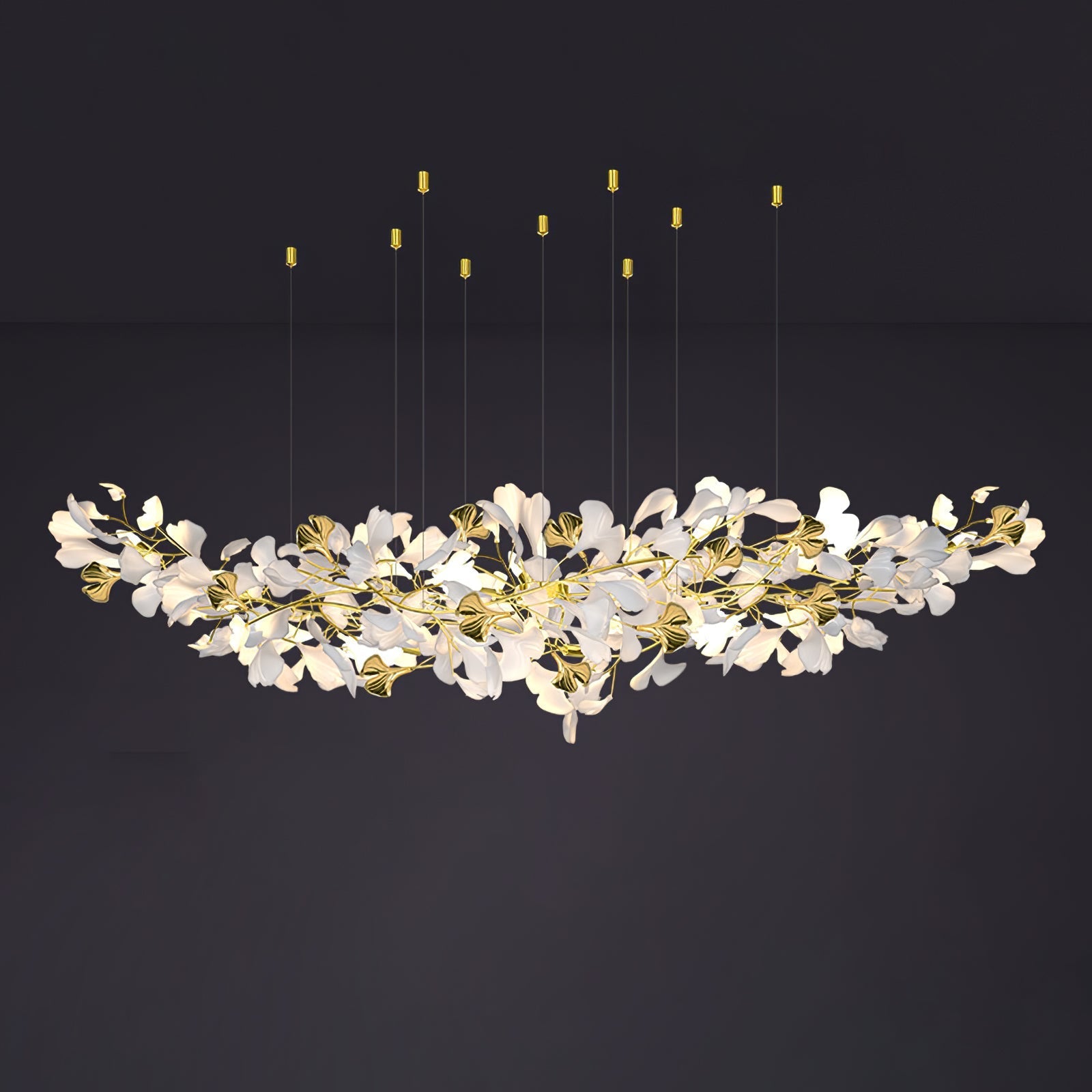 Ilvyniel Gingko Chandelier-Neutral Decor