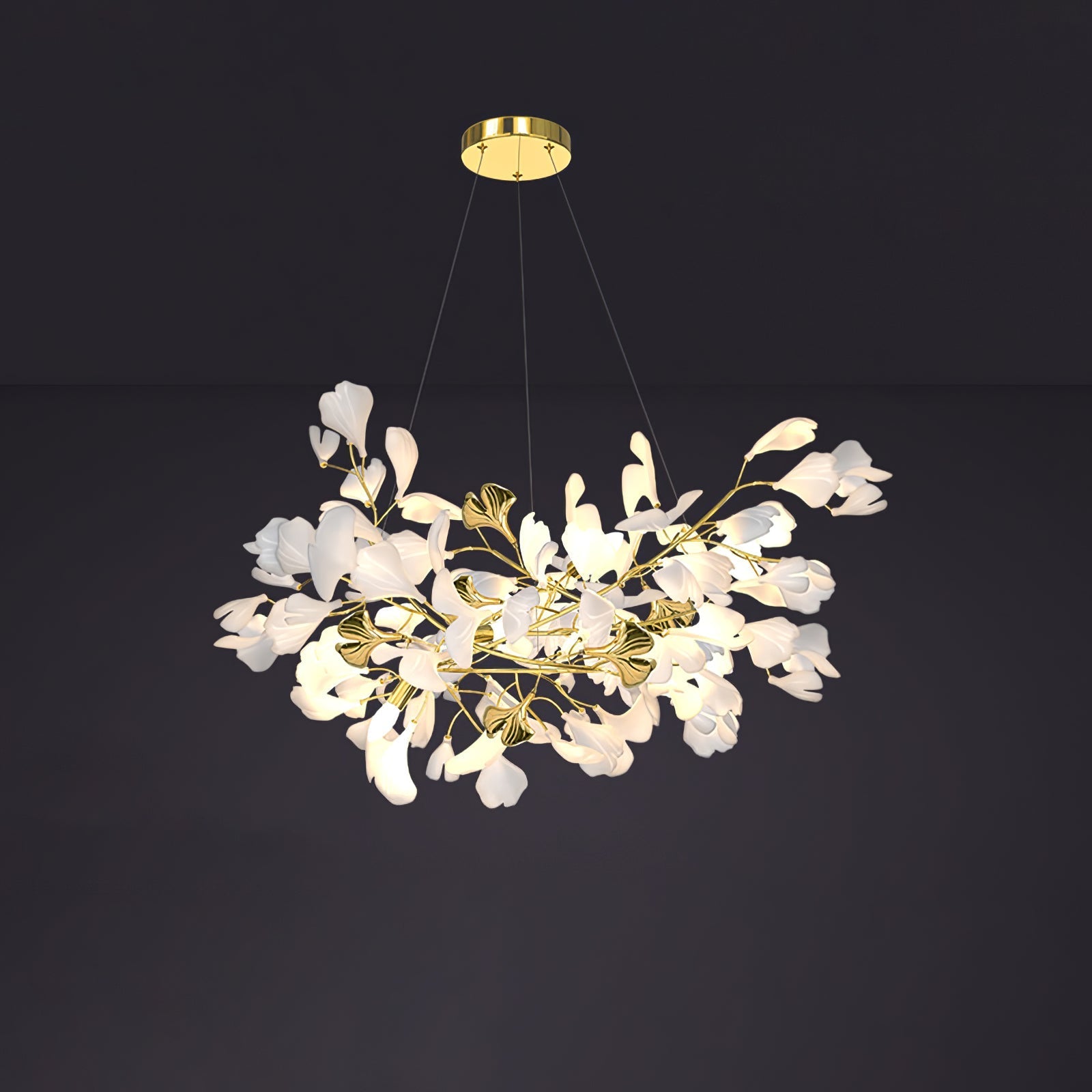 Ilvyniel Gingko Chandelier-Neutral Decor
