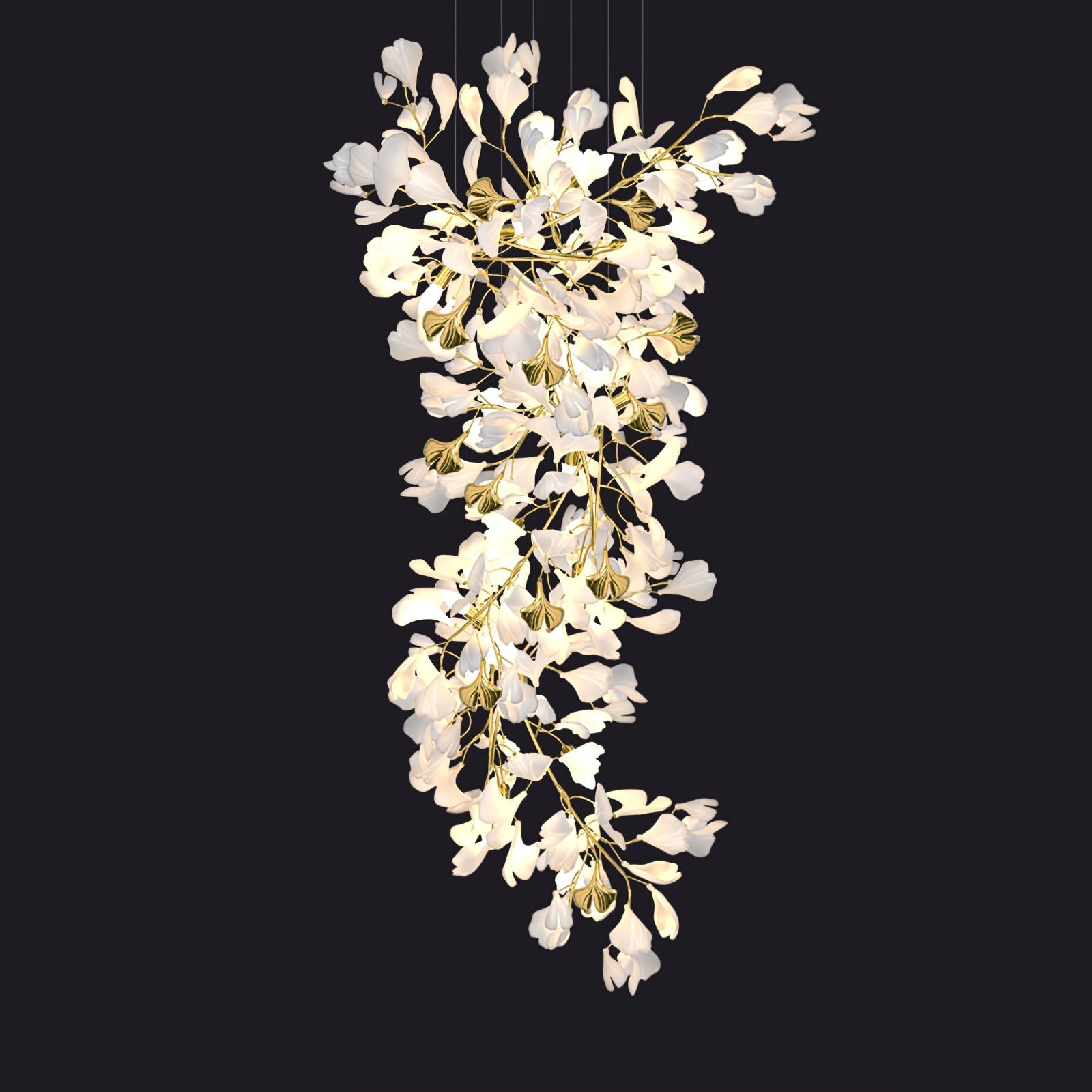 Ilvyniel Gingko Chandelier-Neutral Decor