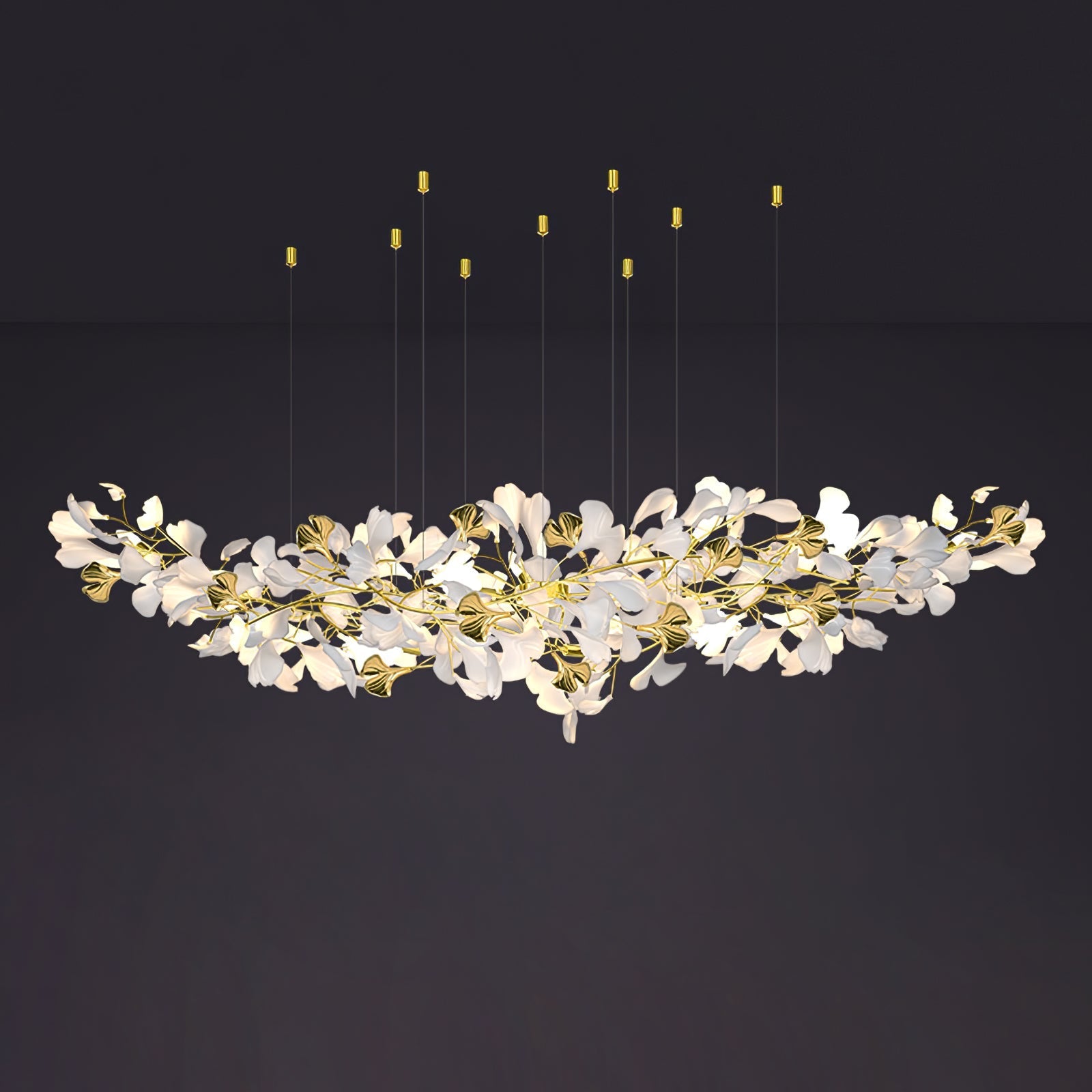 Ilvyniel Gingko Chandelier-Neutral Decor