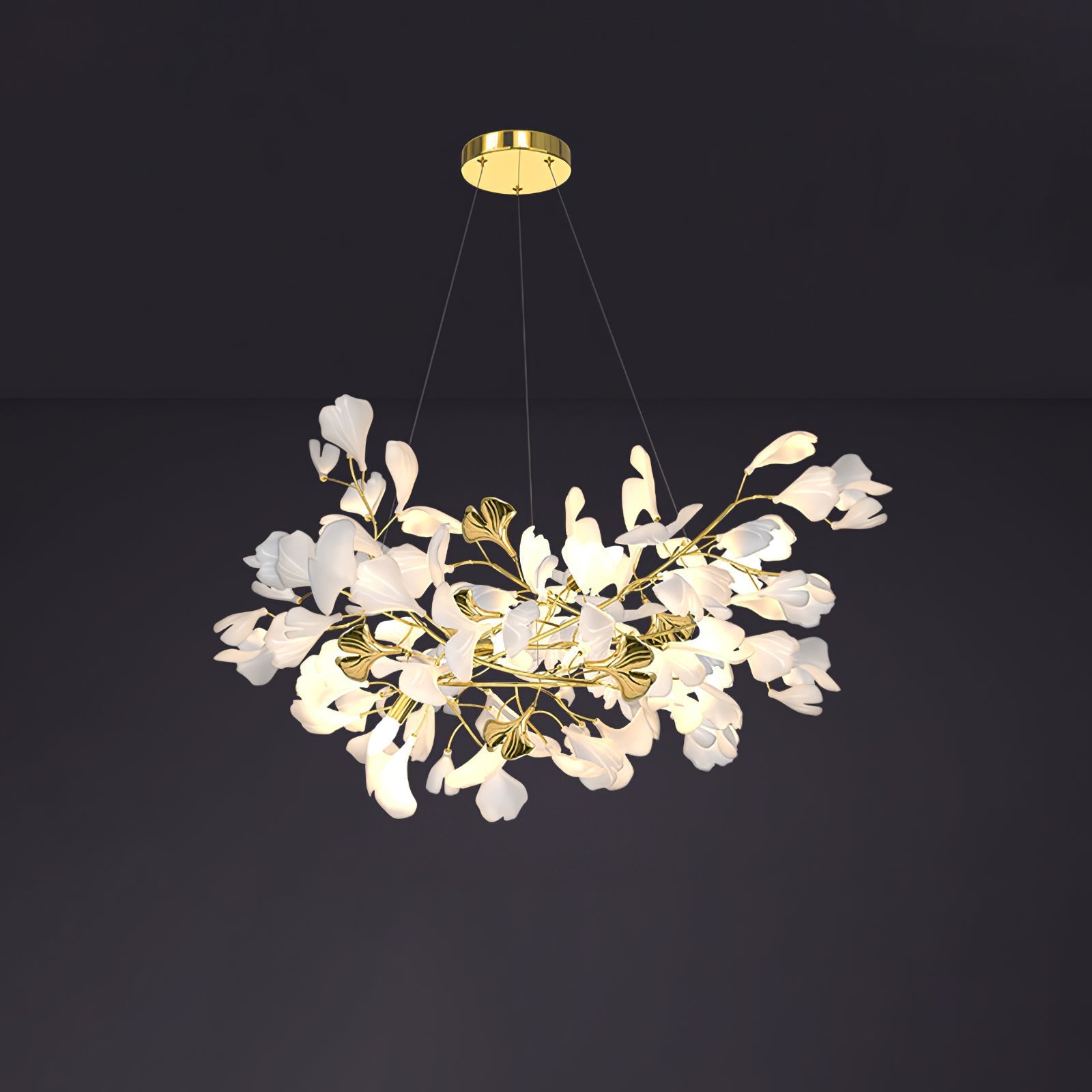 Ilvyniel Gingko Chandelier-Neutral Decor