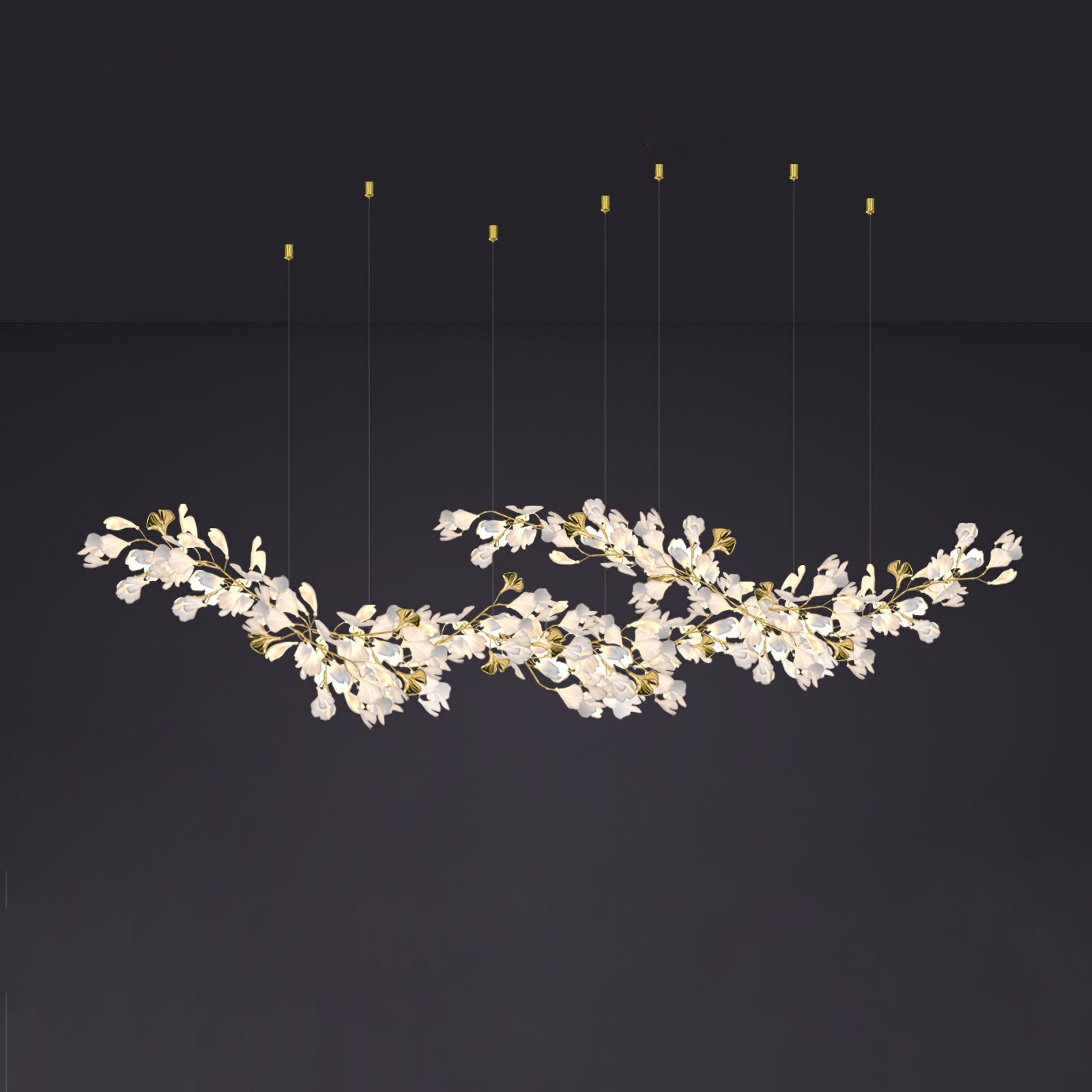 Ilvyniel Gingko Chandelier-Neutral Decor