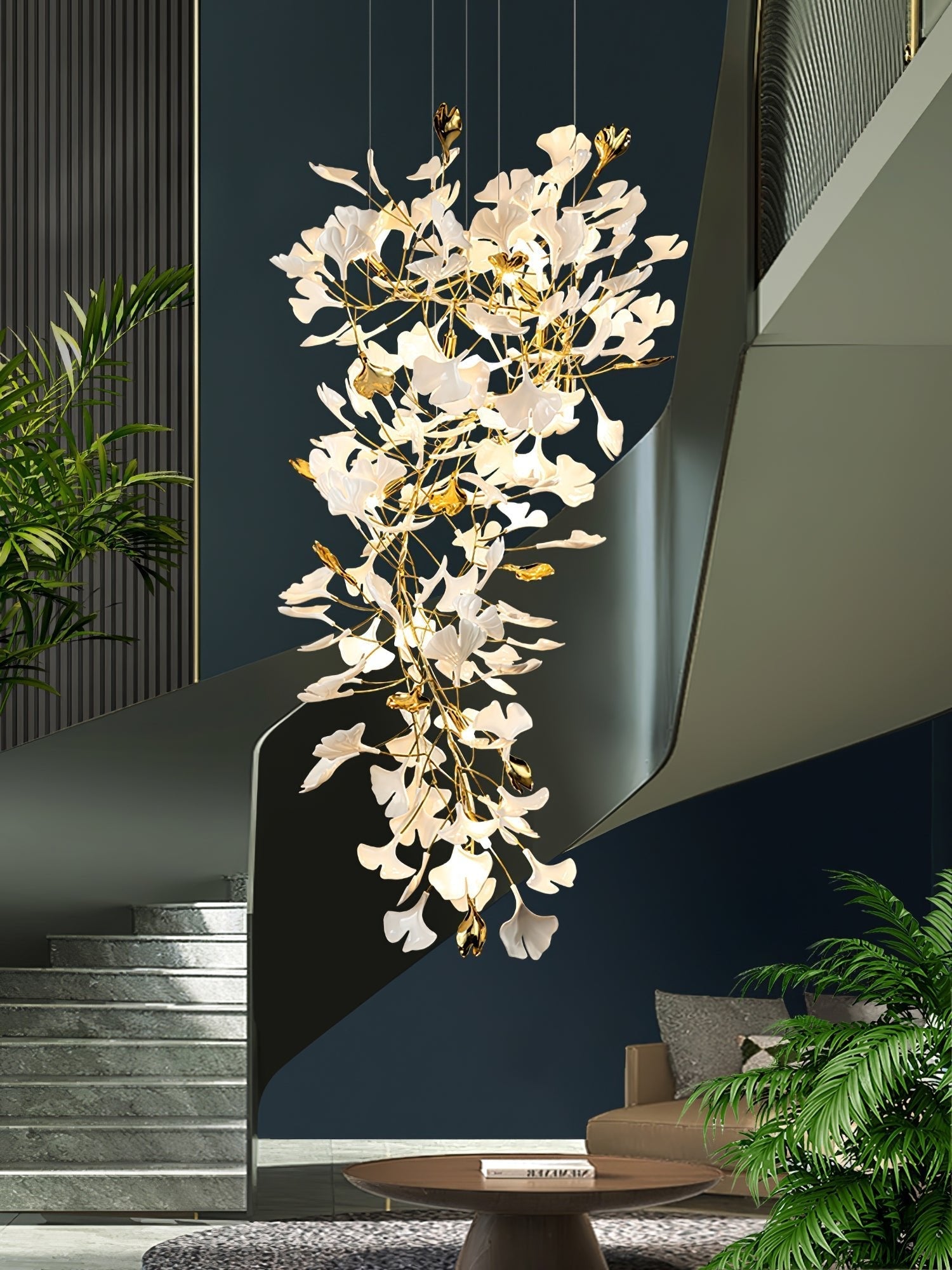 Ilvyniel Gingko Chandelier-Neutral Decor