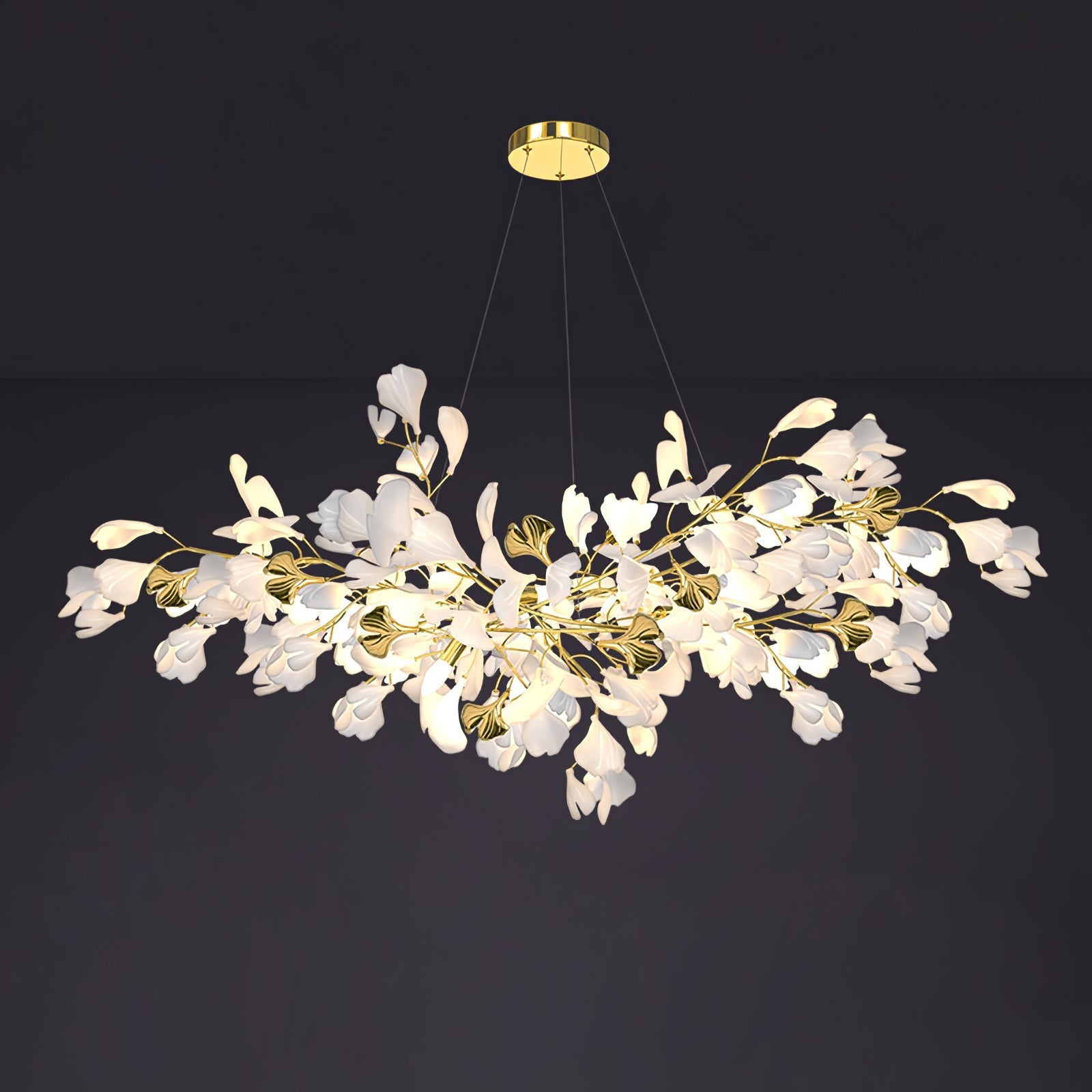Ilvyniel Gingko Chandelier-Neutral Decor
