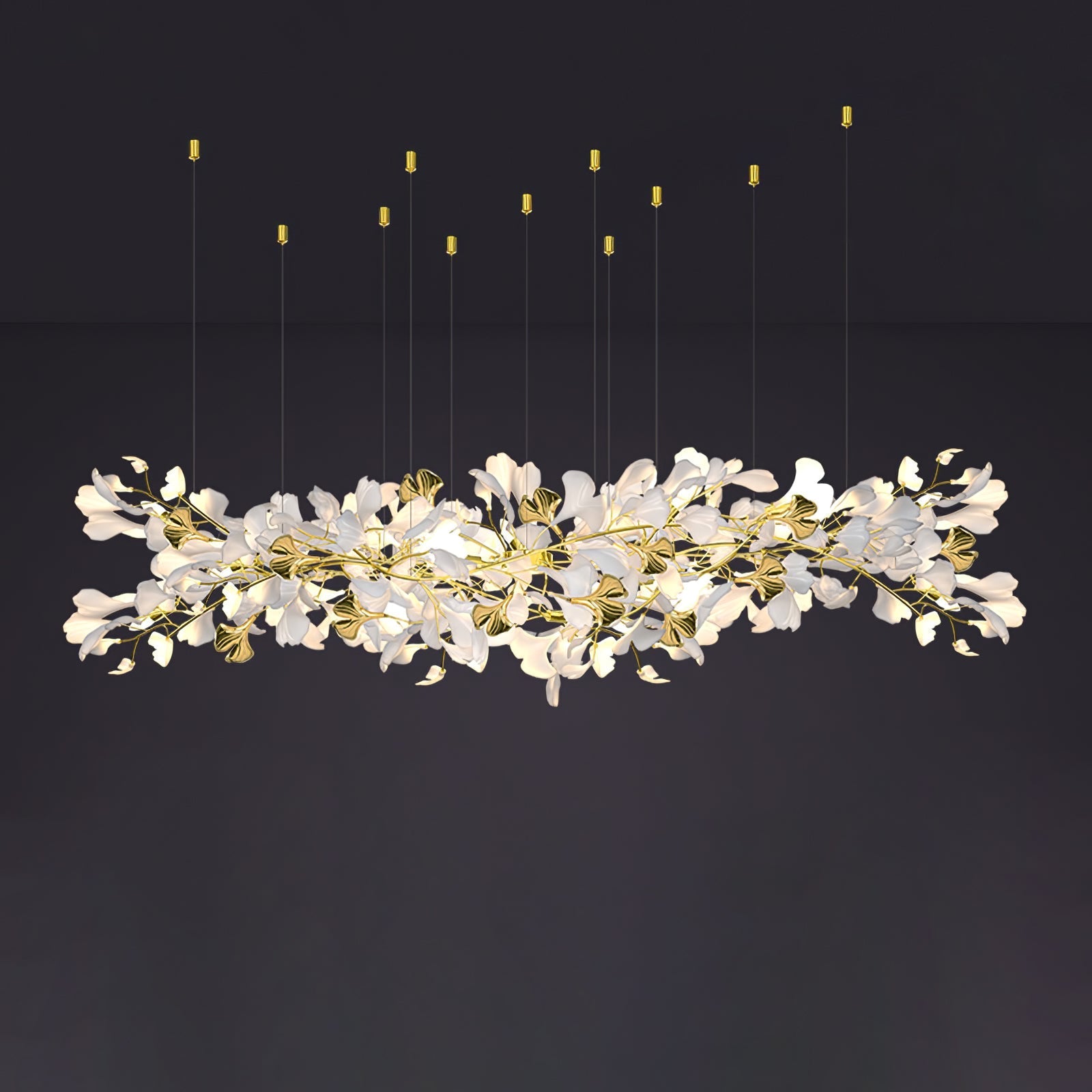 Ilvyniel Gingko Chandelier-Neutral Decor