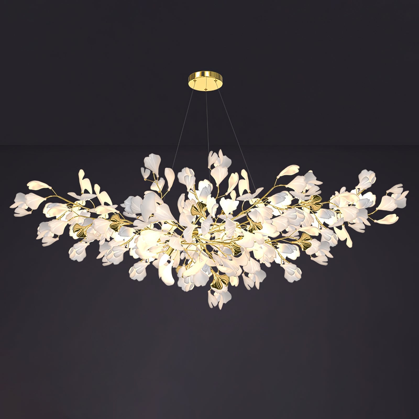 Ilvyniel Gingko Chandelier-Neutral Decor