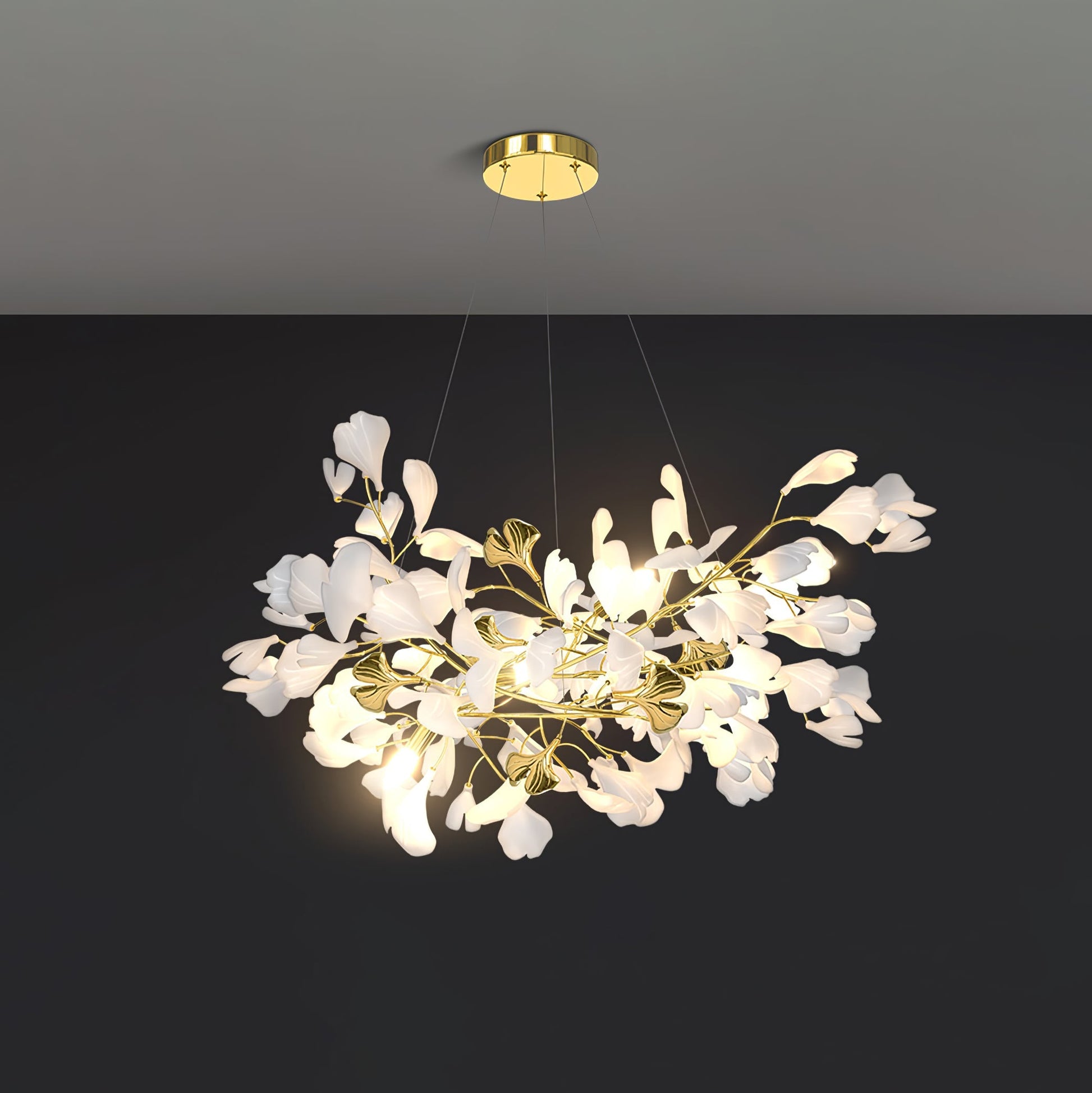 Ilvyniel Gingko Chandelier-Neutral Decor